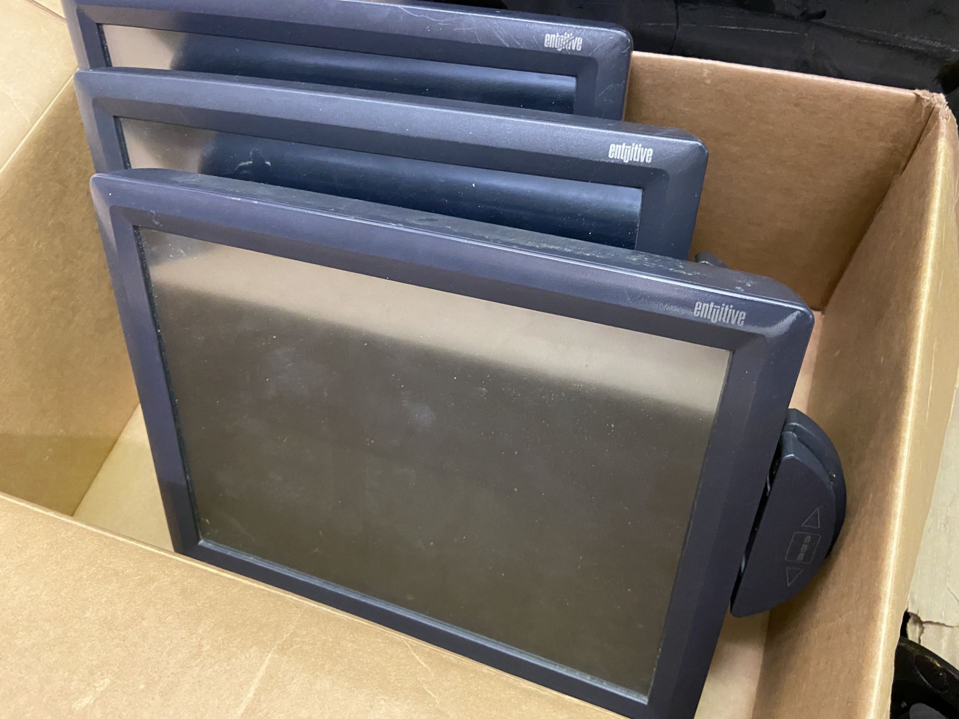 Short Pallet of 17 POS monitors, Standing Monitor Stand Etc - Image 4 of 5