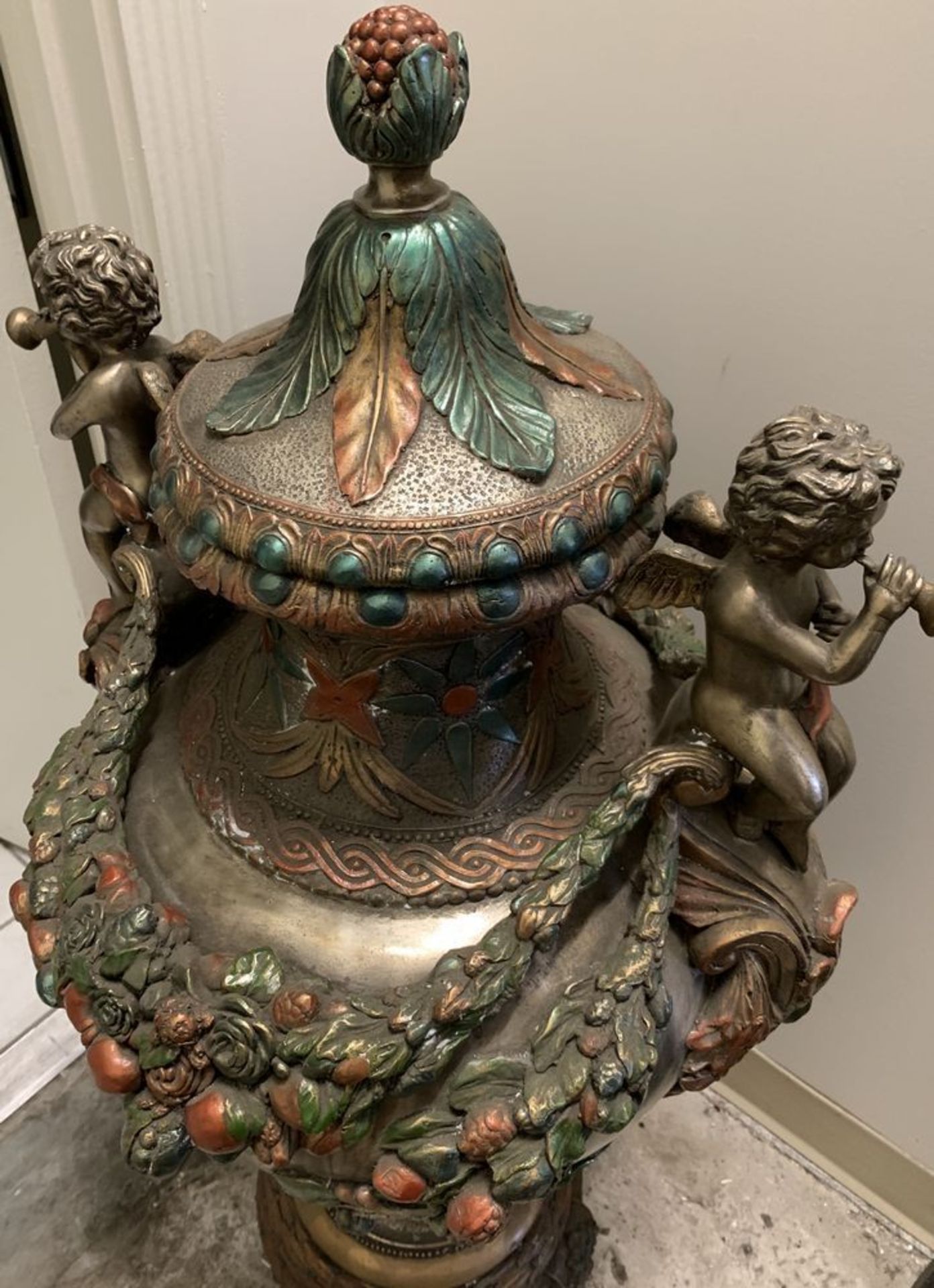Bronze Vintage Urn Vase, Stands around 3.5' tall **If won, must be picked up in Chatsworth, CA. - Image 4 of 5