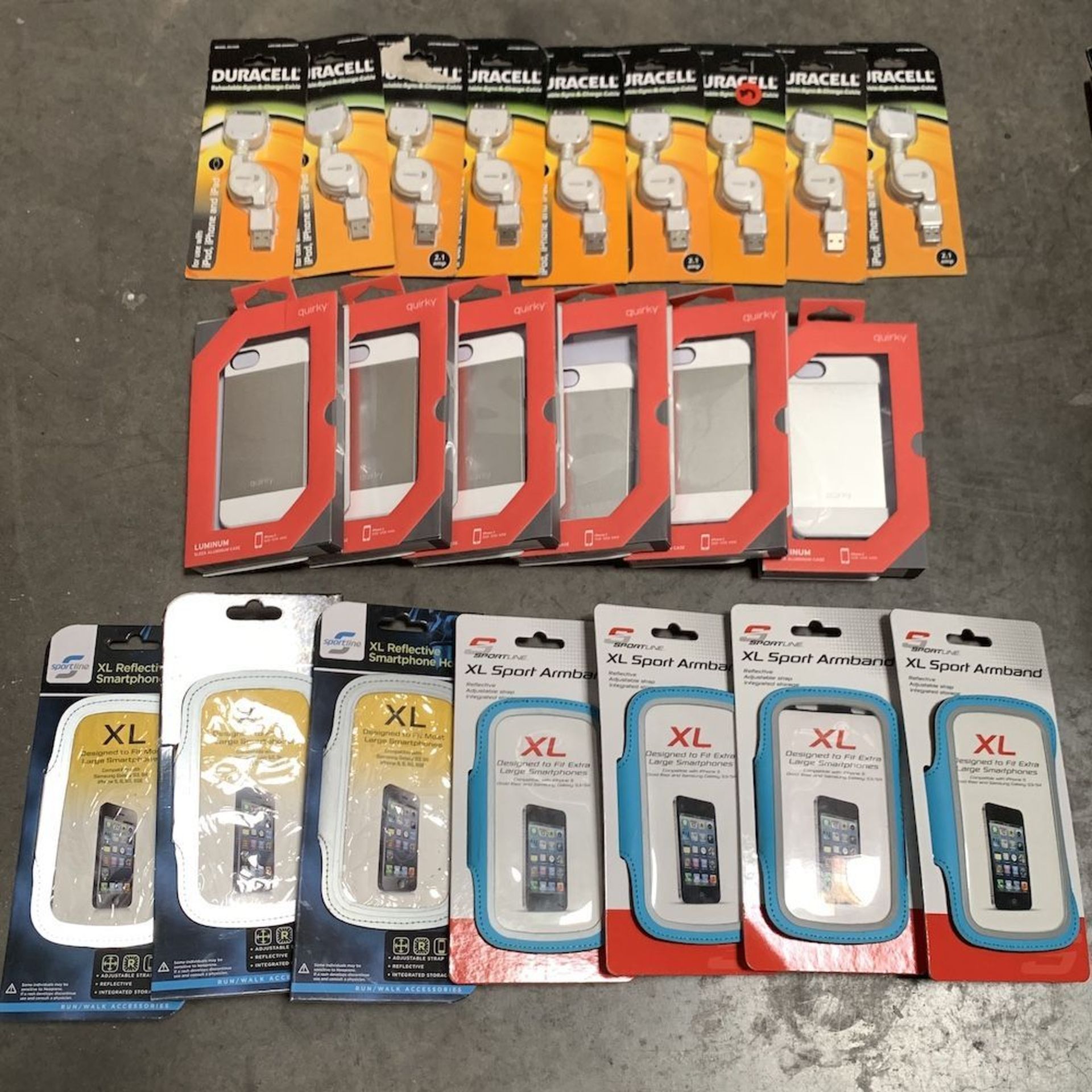 Lot of 22 iPhone Cases, Chargers, and Phone Armband Accessories