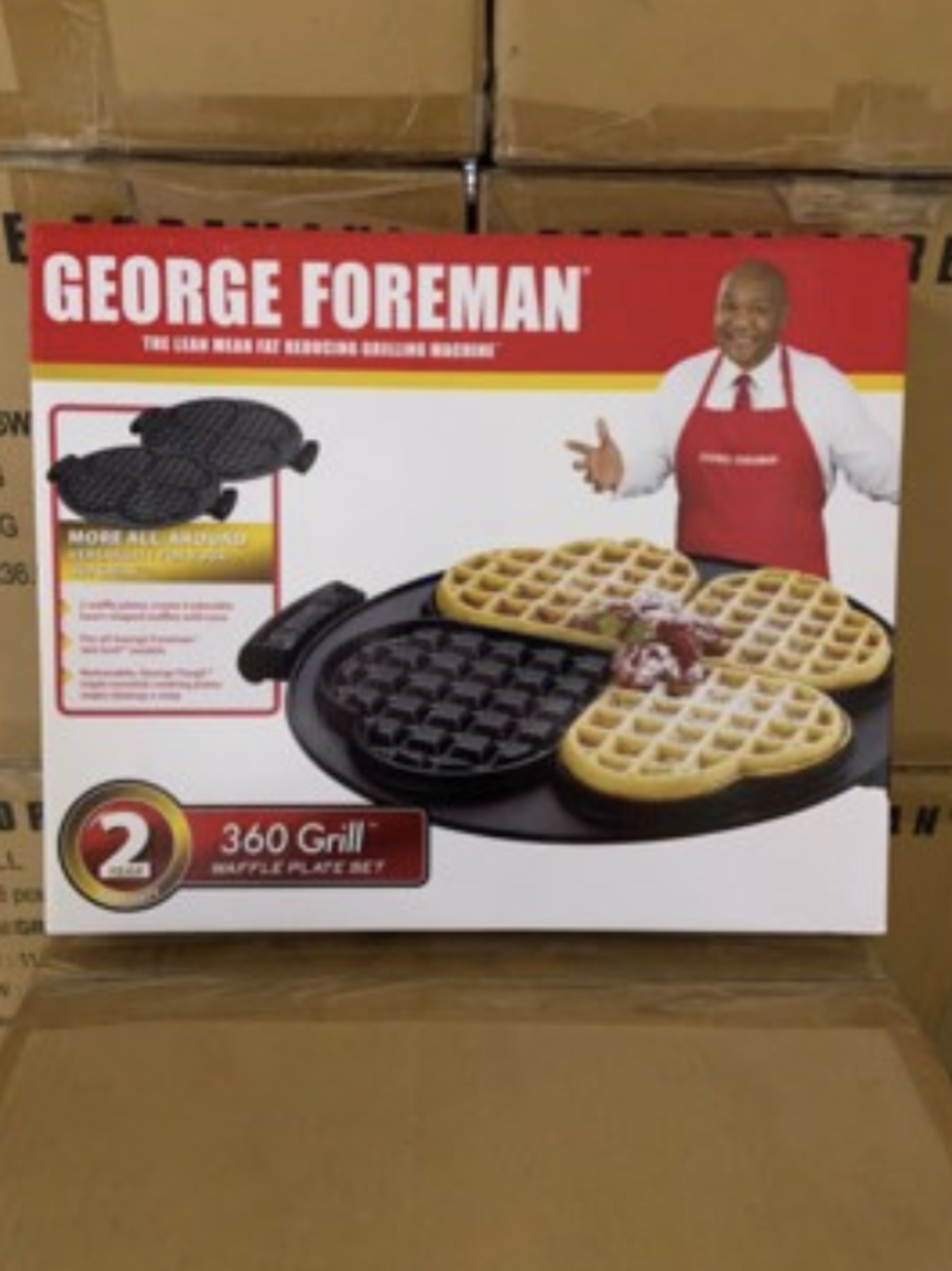 55 New in Box George Foreman 360 Grill Waffle Plate Sets - Image 2 of 3