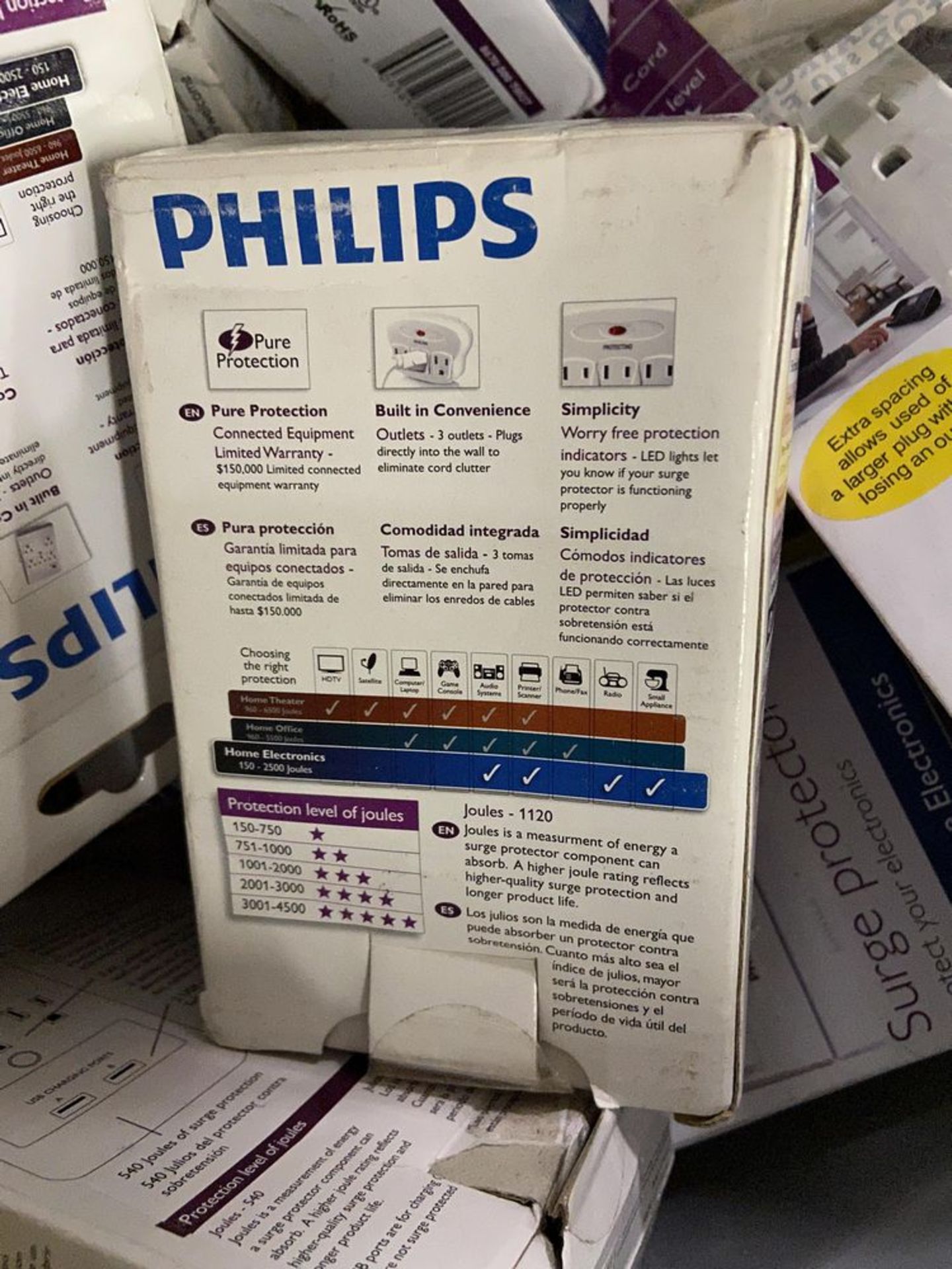 Large Bin of Philips Surge Protectors - Image 4 of 4