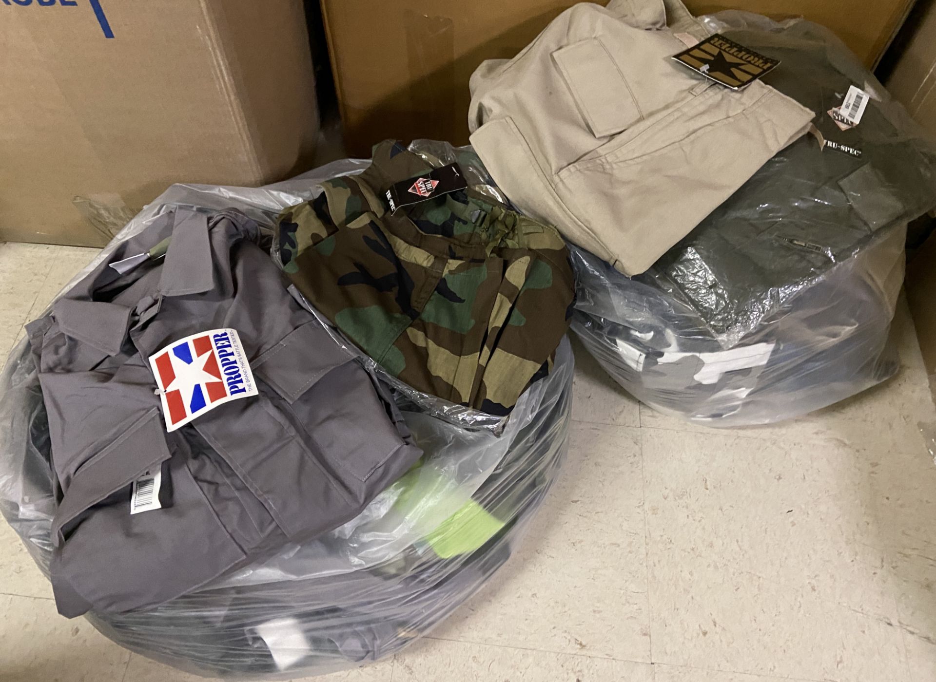 TruSpec and Propper Tactical Gear Utility Shirts & Pants (Approx 50) New with Tags. Various Sizes