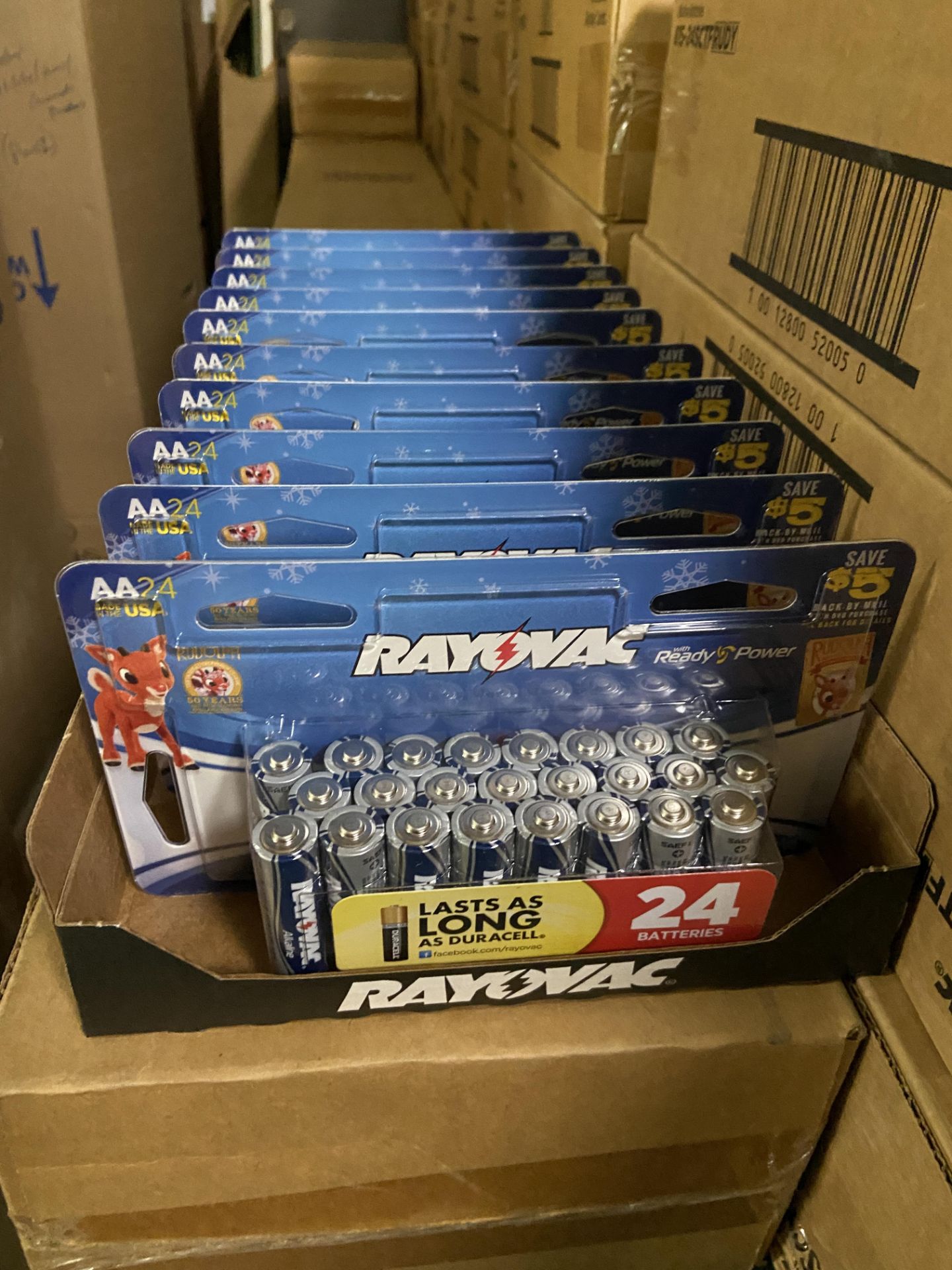 Pallet of Rayovac Batteries 24-Pack AA. New, 52 Cartons (Over 9,900 Batteries) $6,250++ in Value - Image 3 of 7