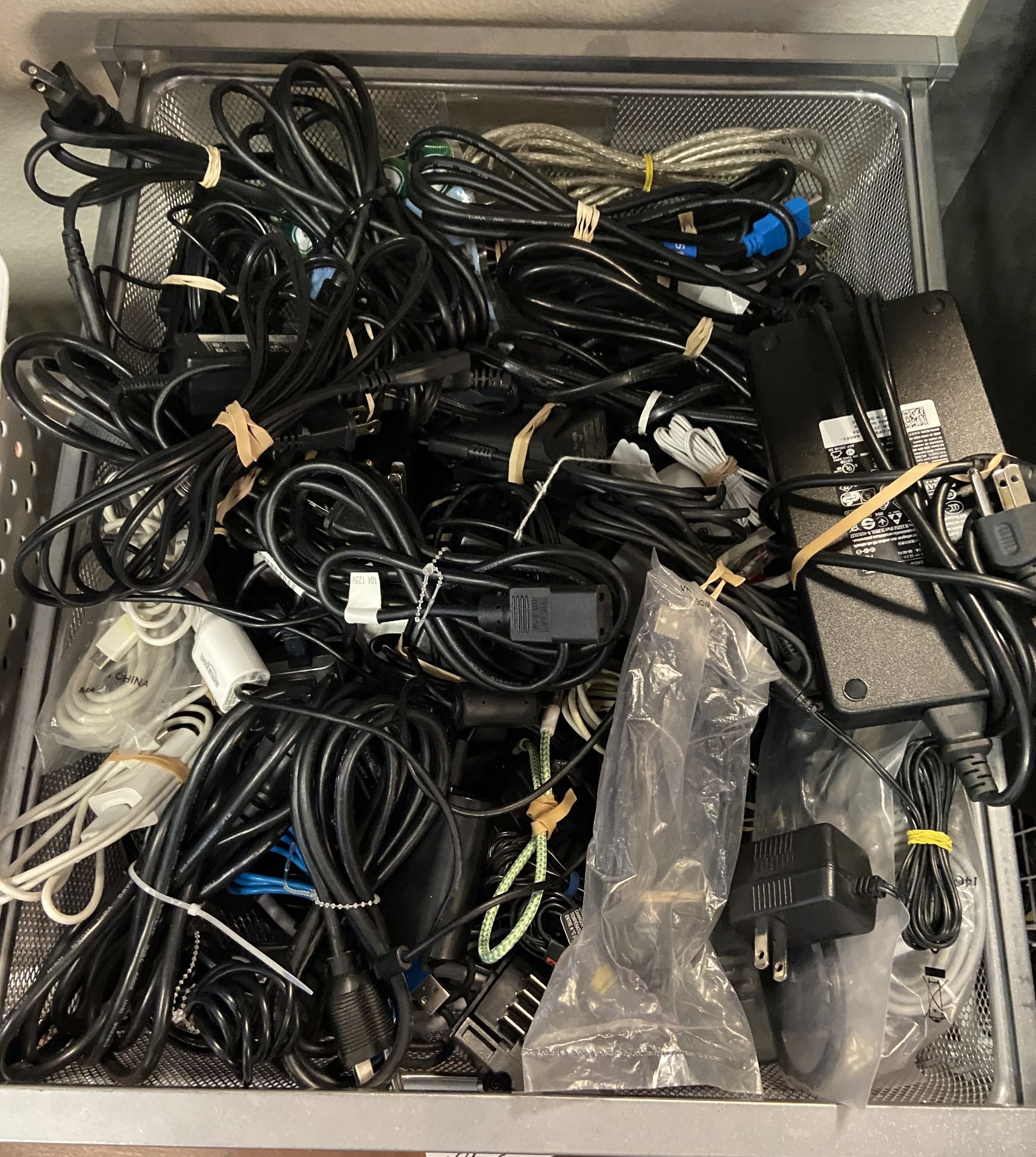 Assorted computer chargers, cords and mice - Image 2 of 3