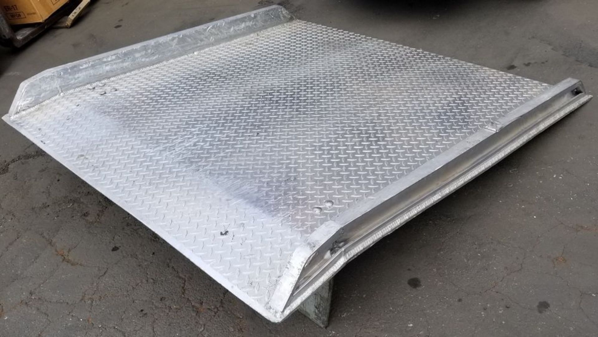 Dock Board Loading Ramp, 55" x 59", 13" Grade, Heavy Duty Aluminum **If won, must be picked up in