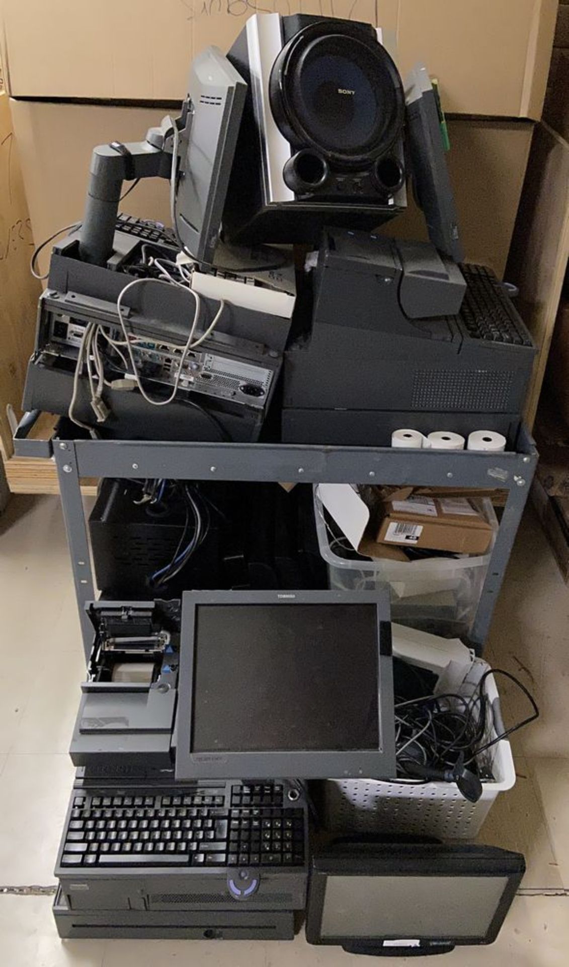 Pallet of Toshiba POS Cash Registers, Computer Towers and Cables etc - Image 5 of 6