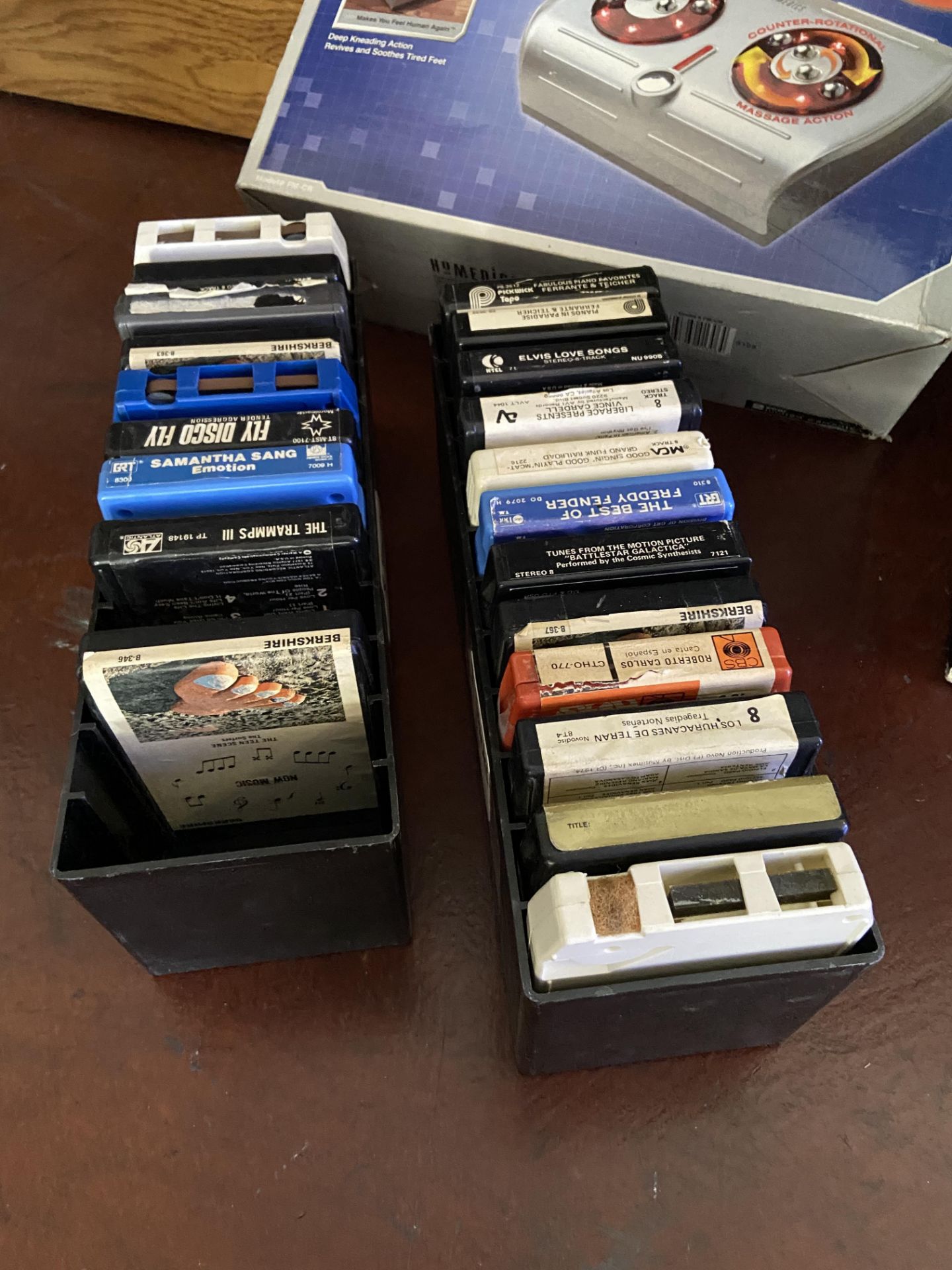 8-Track Cassette Tapes and Foot Massager New in Box - Image 2 of 2