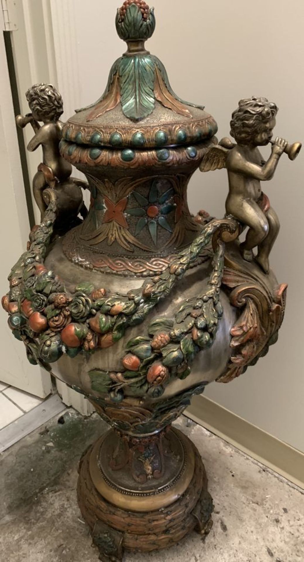 Bronze Vintage Urn Vase, Stands around 3.5' tall **If won, must be picked up in Chatsworth, CA.