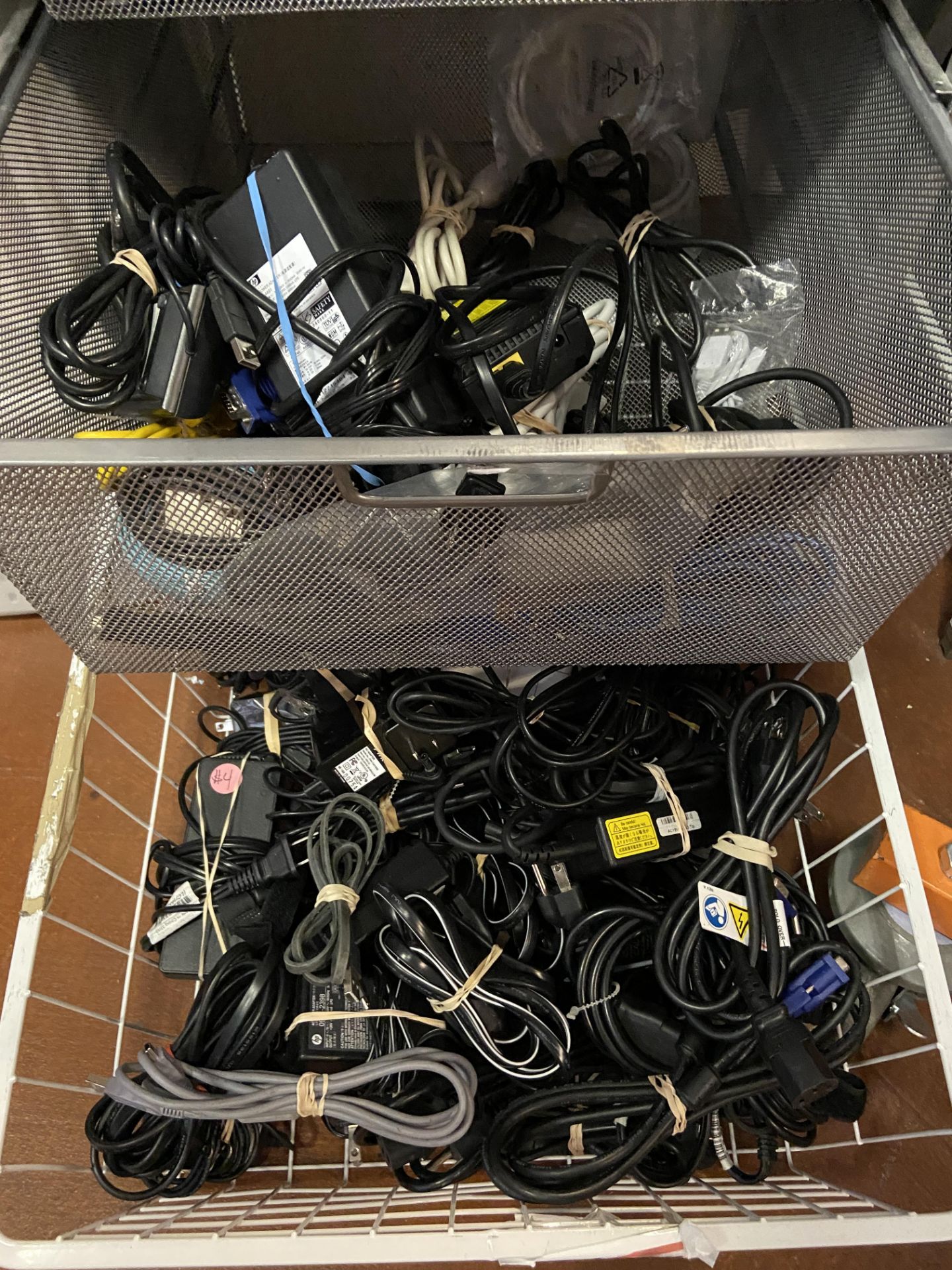 Assorted electronics cords