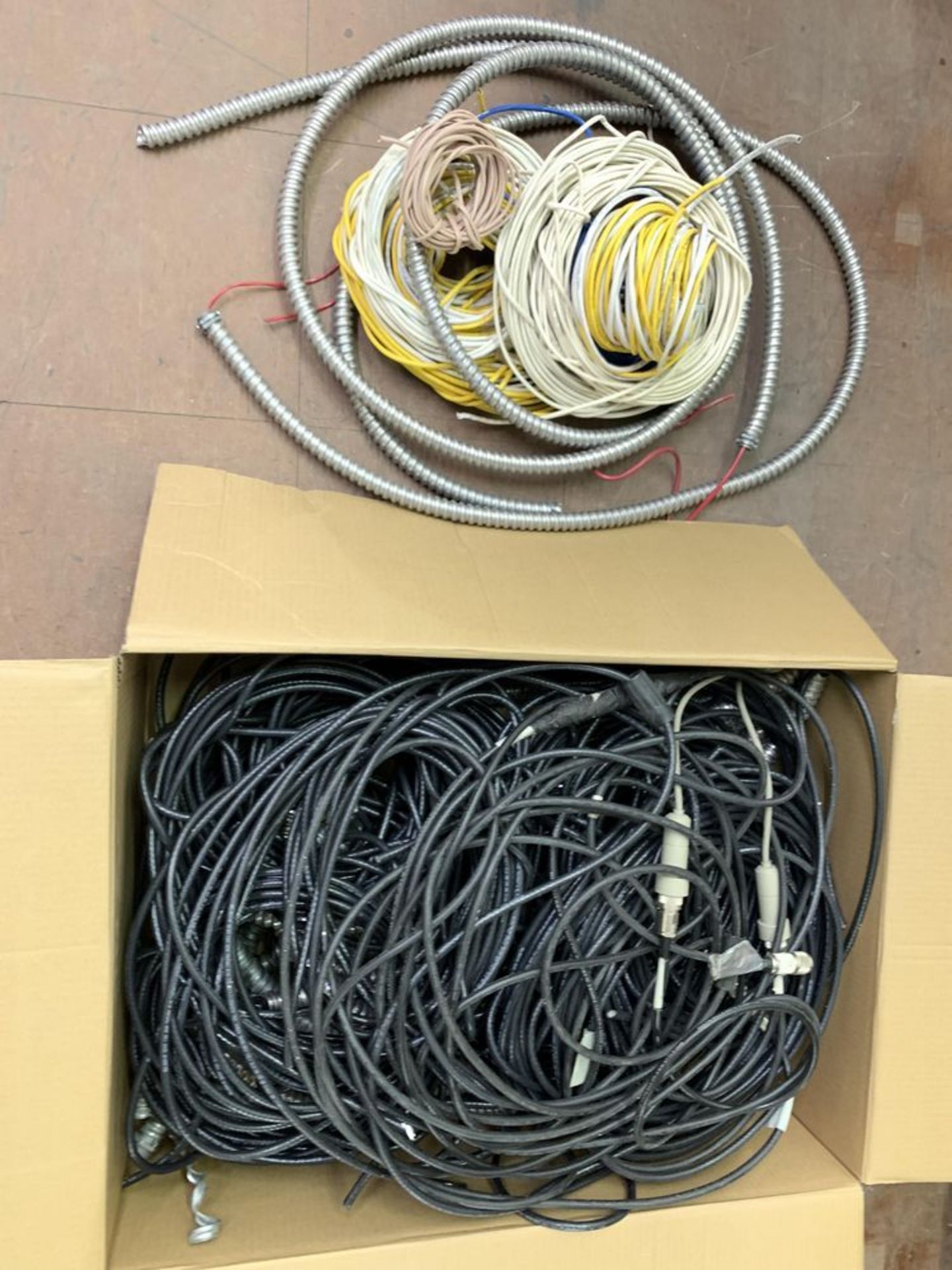 Large Box of Networking Coax Cables and Conduit - Image 2 of 4
