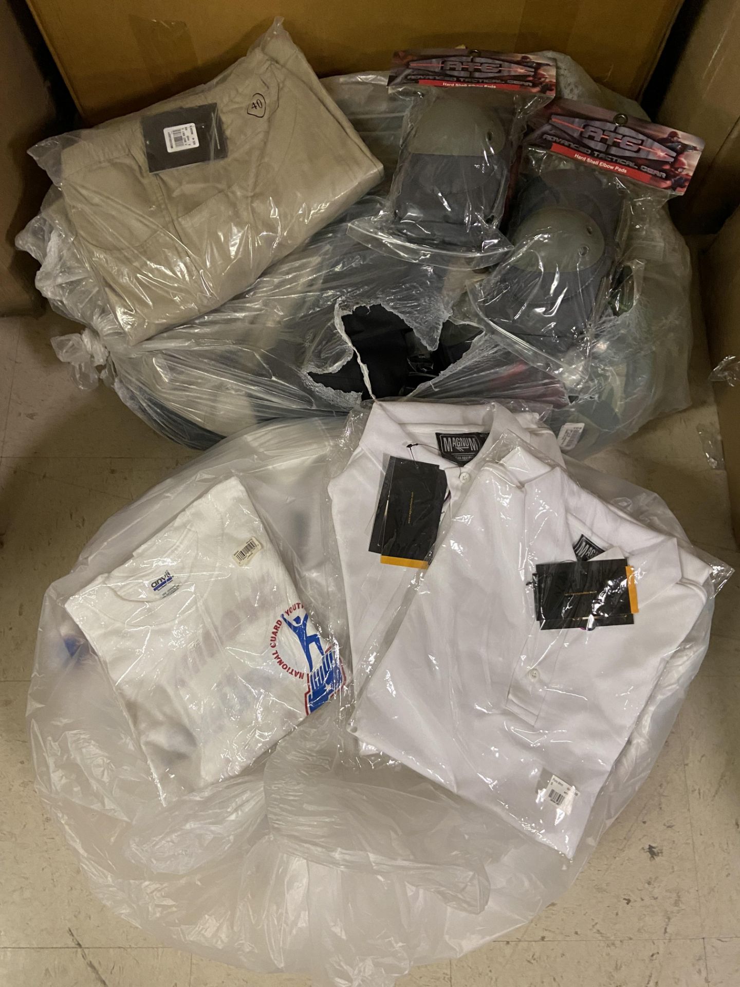 Assorted Tactical Gear Utility Shirts, Pants, Knee Pads (Approx 50) Various Brands/Sizes/color