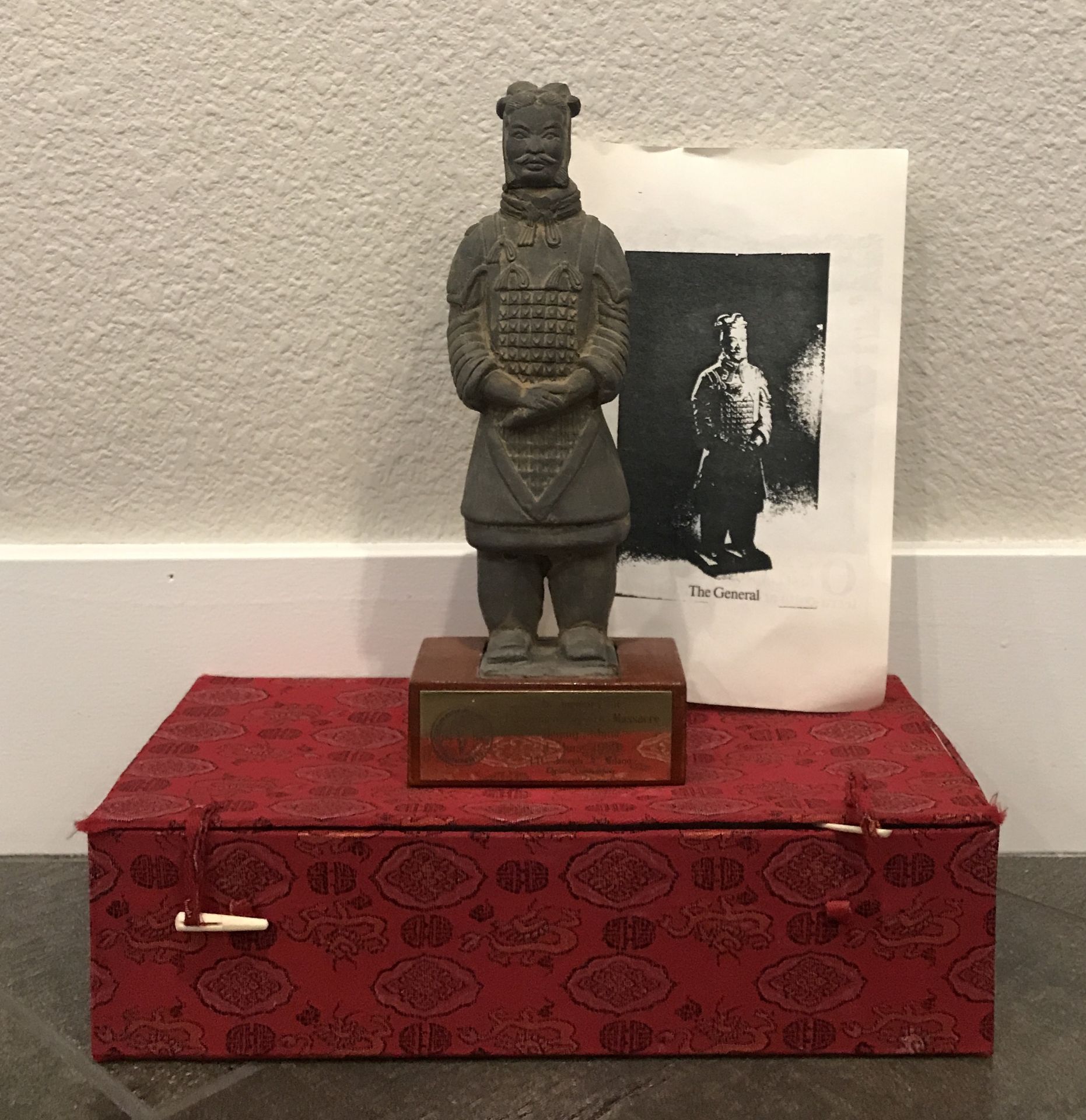 Terracotta The General Tienanmen Square Massacre Memorial LTC Joseph Milano Old $1500 VALUE