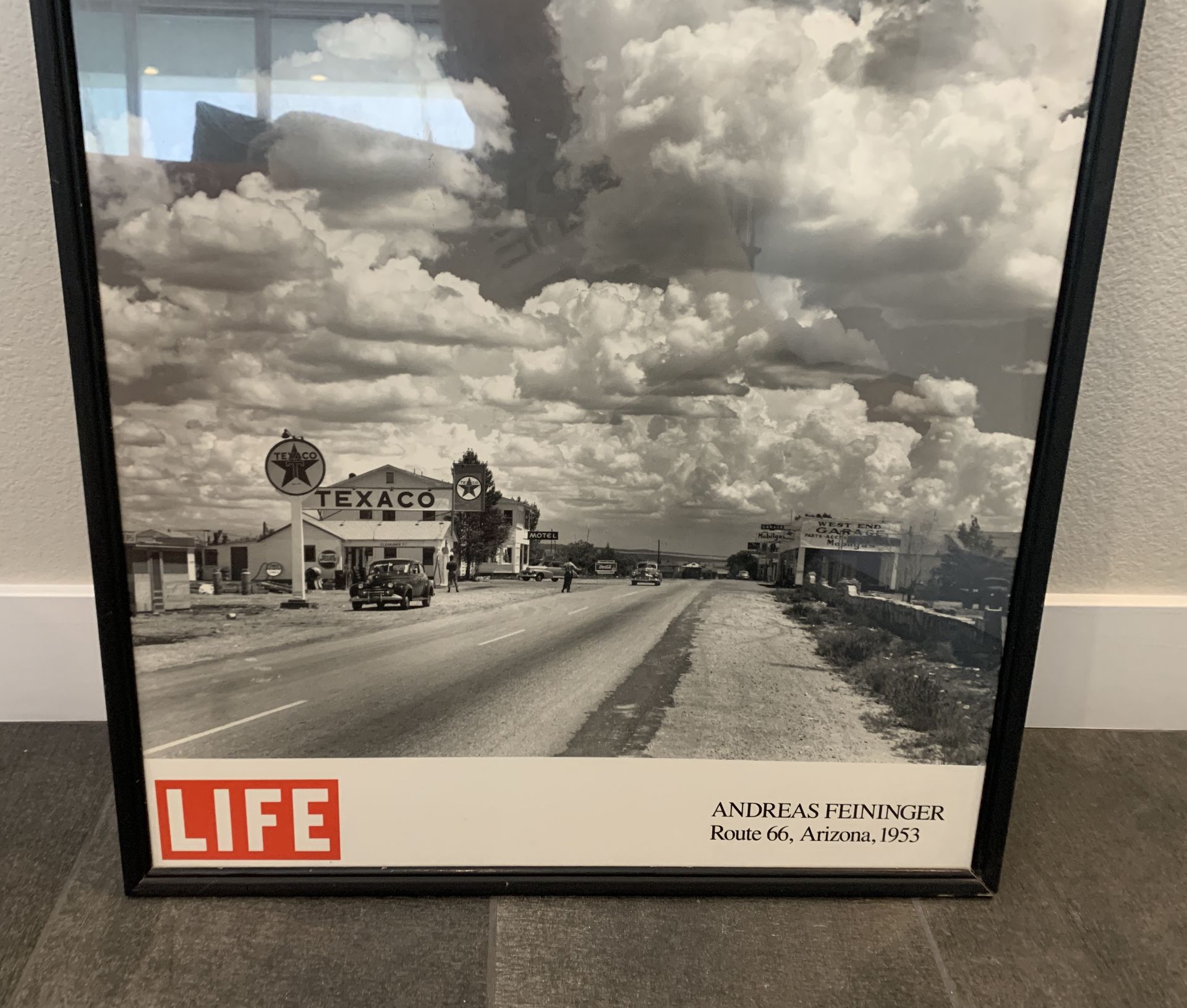 ANDREAS FEININGER ROUTE 66, ARIZONA 1953 TIME LIFE HIGHLY COLLECTIBLE RARE FRAMED COVER ART 24.5X35" - Image 4 of 5