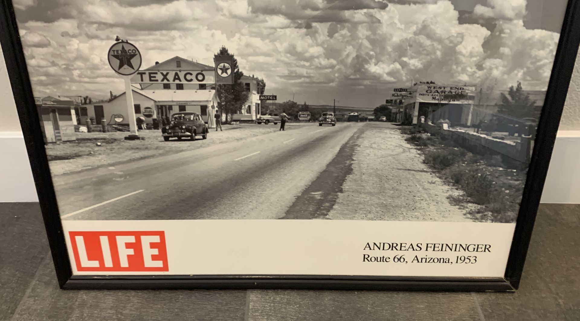 ANDREAS FEININGER ROUTE 66, ARIZONA 1953 TIME LIFE HIGHLY COLLECTIBLE RARE FRAMED COVER ART 24.5X35" - Image 3 of 5
