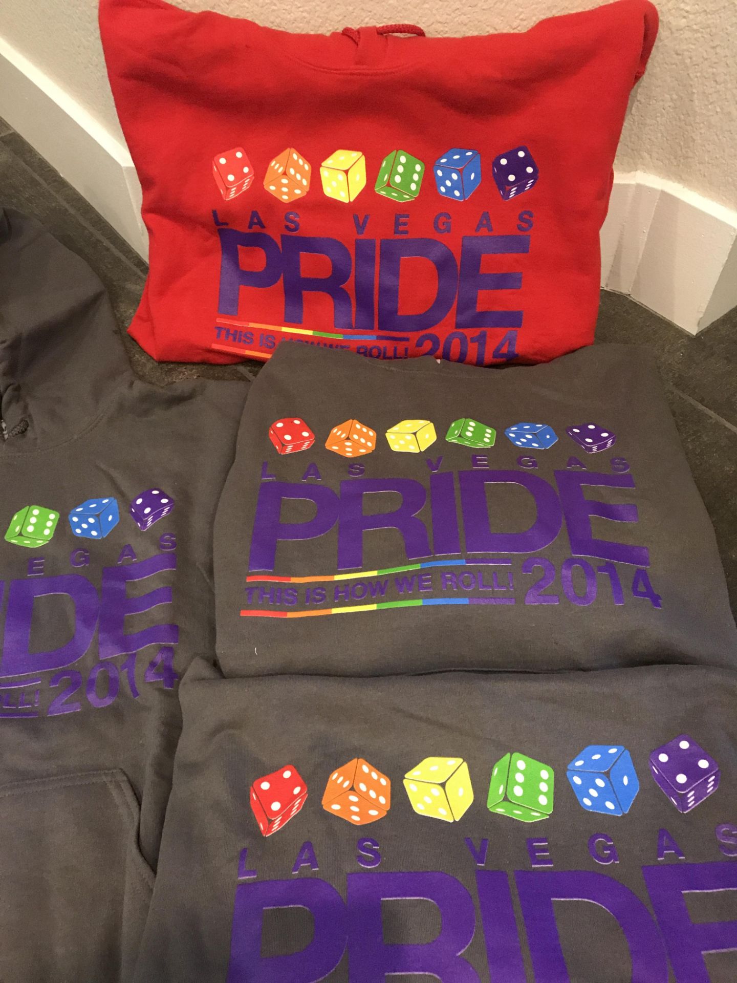 LOT OF 4 LAS VEGAS PRIDE 2014 HOODIE SWEATERS