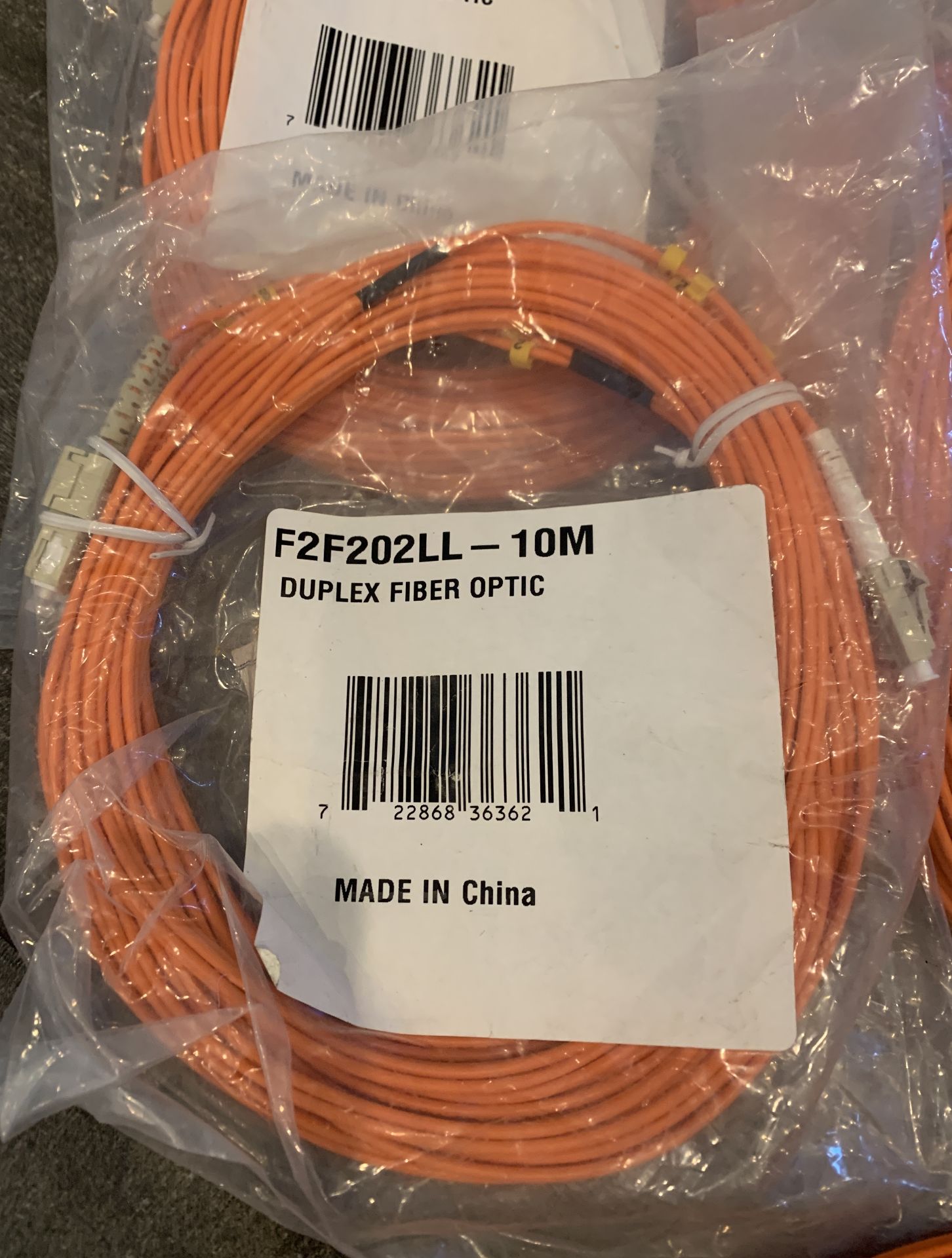 27 X Belkin F2F202LL-10M Duplex Fiber Optic Cable - New Sealed Packages - Image 2 of 3