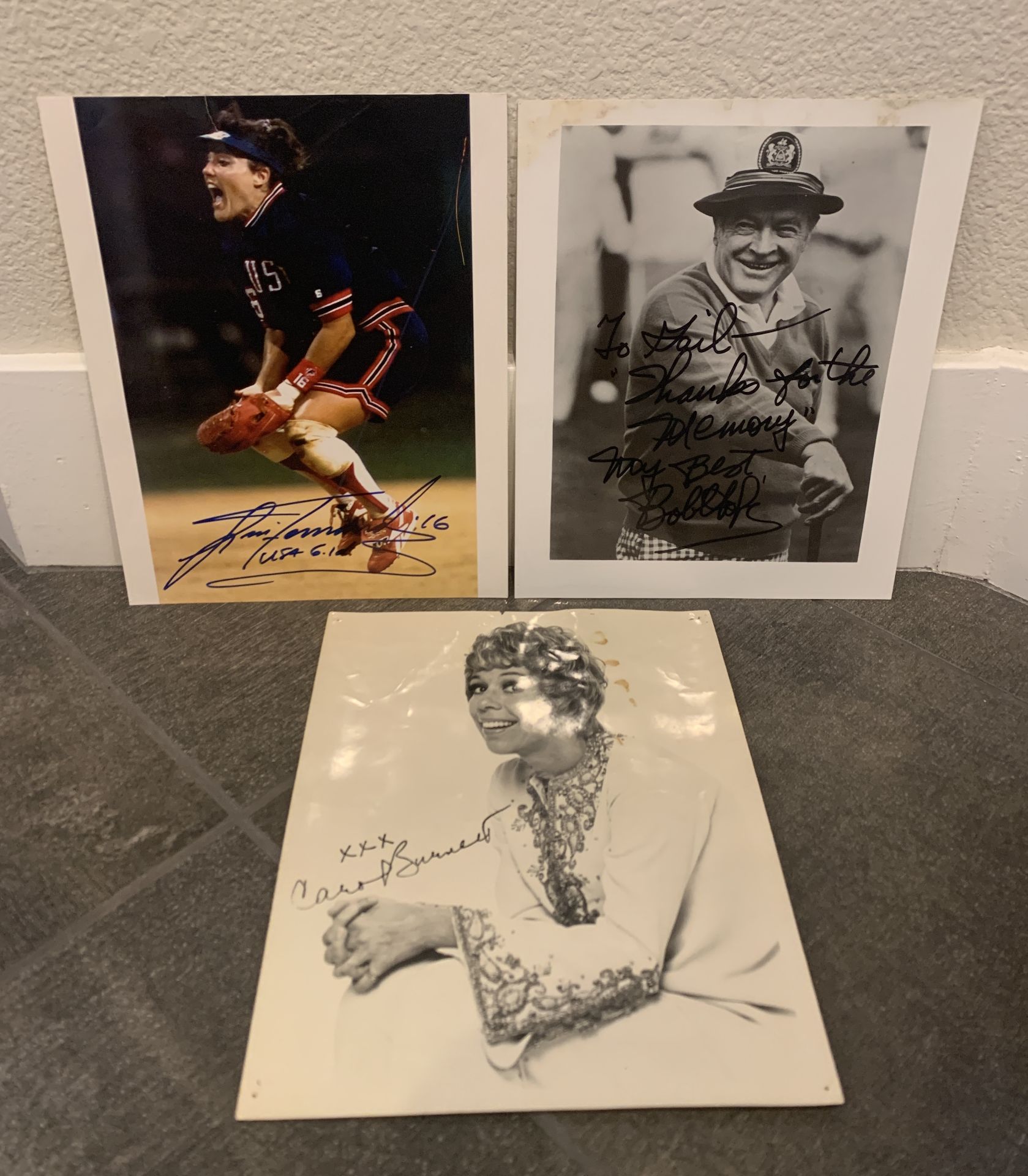 3 AUTOGRAPHED 8.5 X 11 PHOTOS SPORTS, CELEBRITY