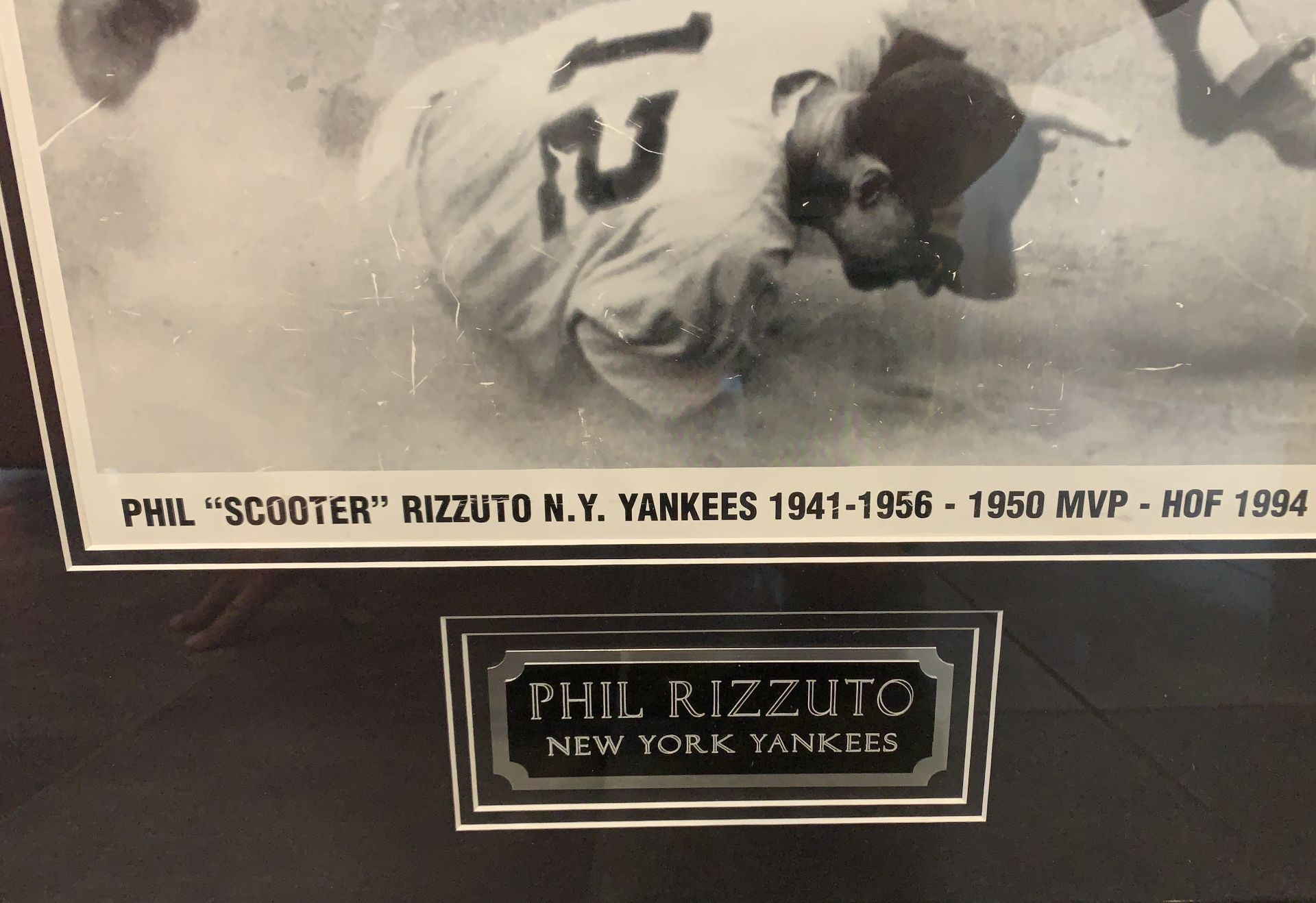 PHIL RIZUTTO NEW YORK YANKEES AUTOGRAPHED FRAMED PHOTO 30X22" - Image 3 of 5