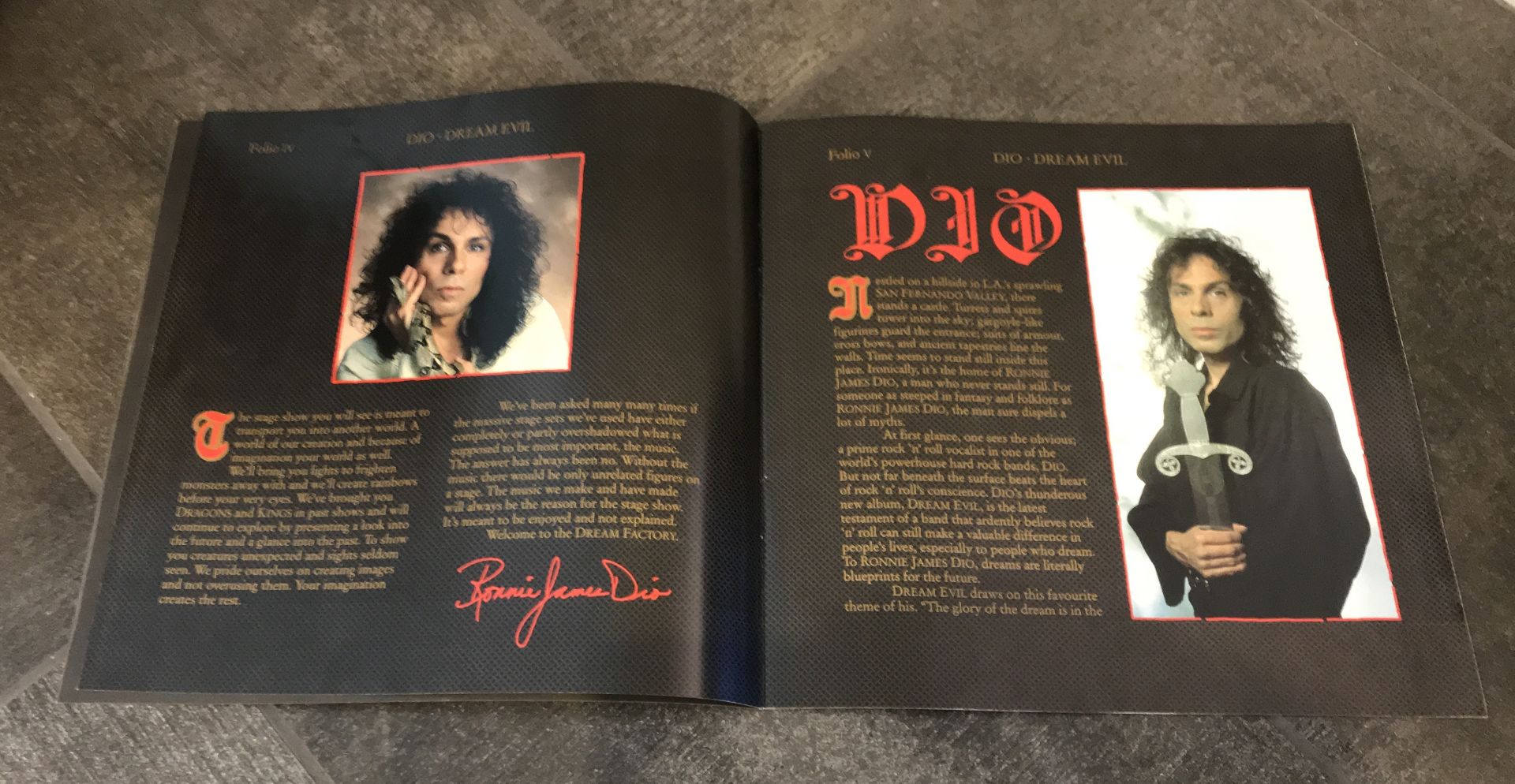 DIO DREAM EVIL WORLD TOUR PROGRAM - Image 2 of 5