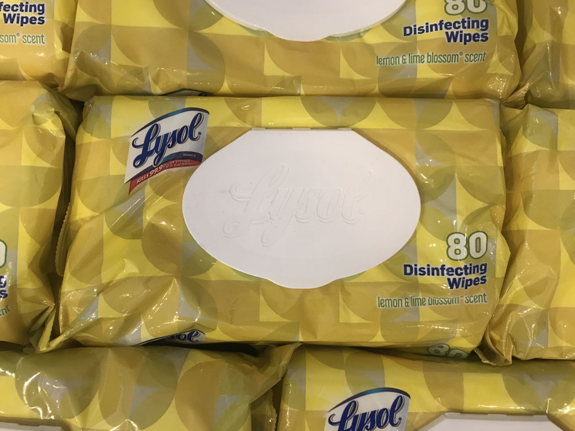 LOT OF 11 LYSOL DISINFECTANT WIPES 80 PER PACKAGE LEMON AND BLOSSOM SCENT - Image 2 of 2