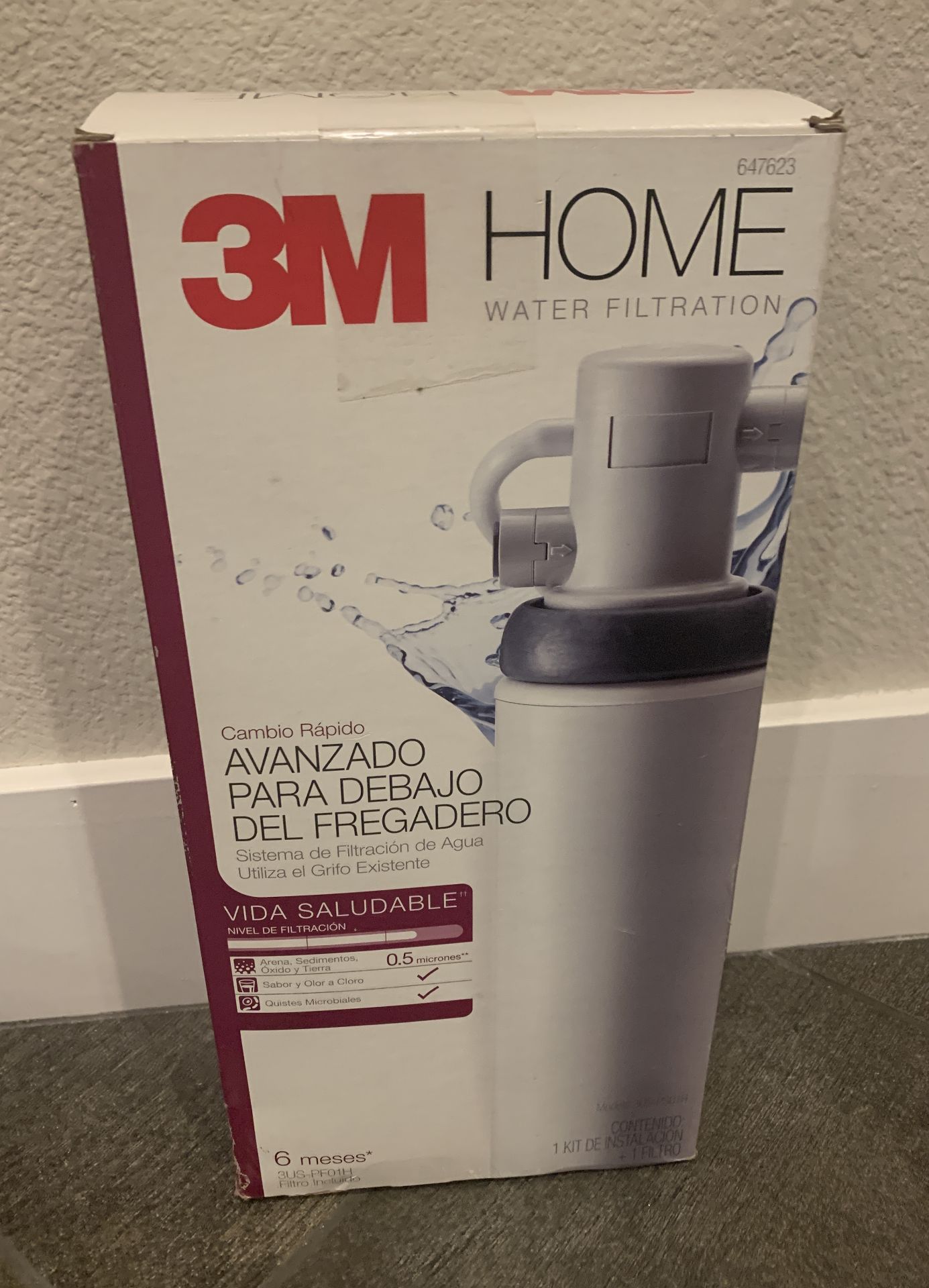 3M HOME WATER FILTRATION SYSTEM IN BOX