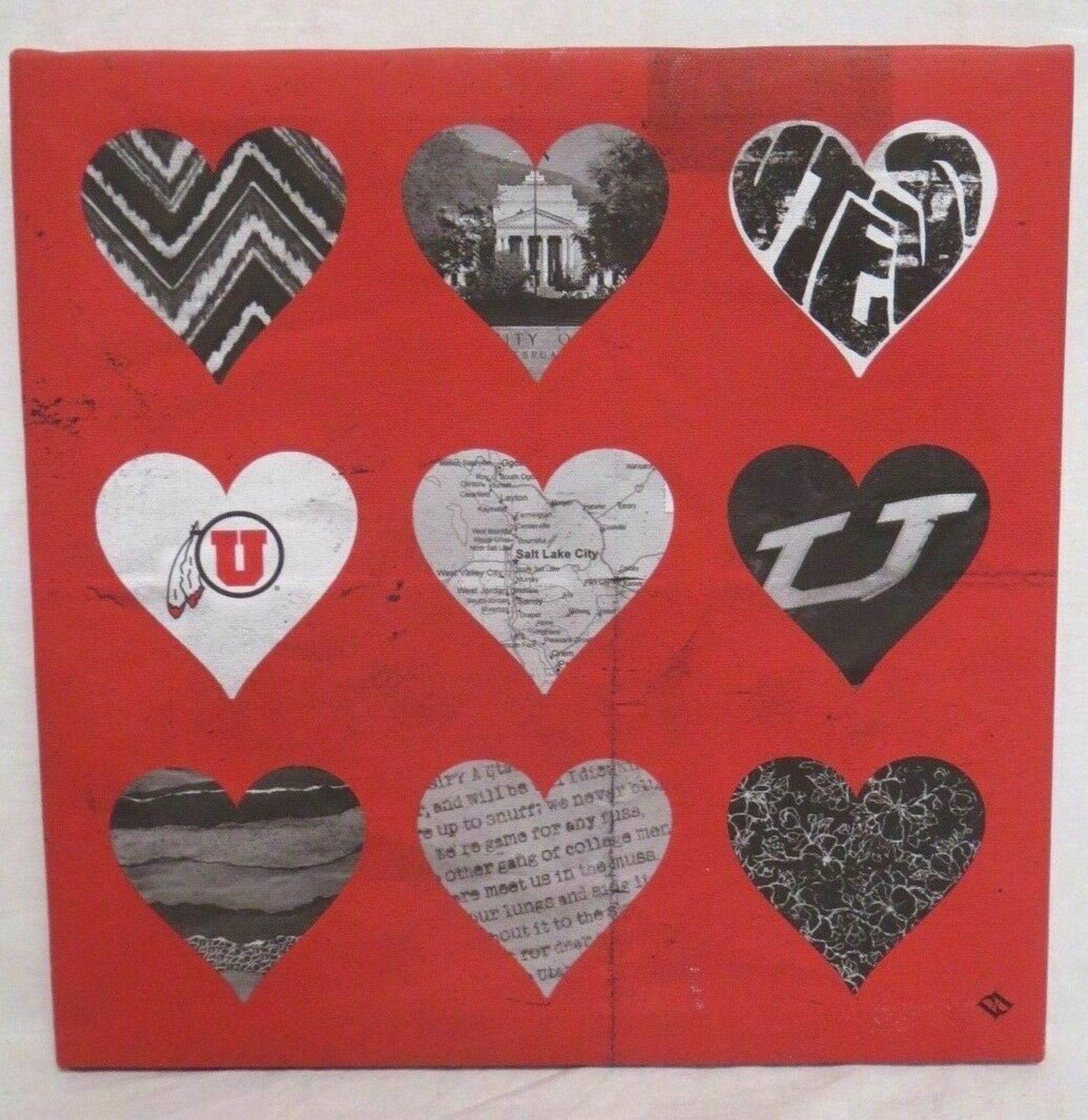 Utah Utes Lot Of 5 Canvas Painting Pictures Brand New - Image 2 of 9