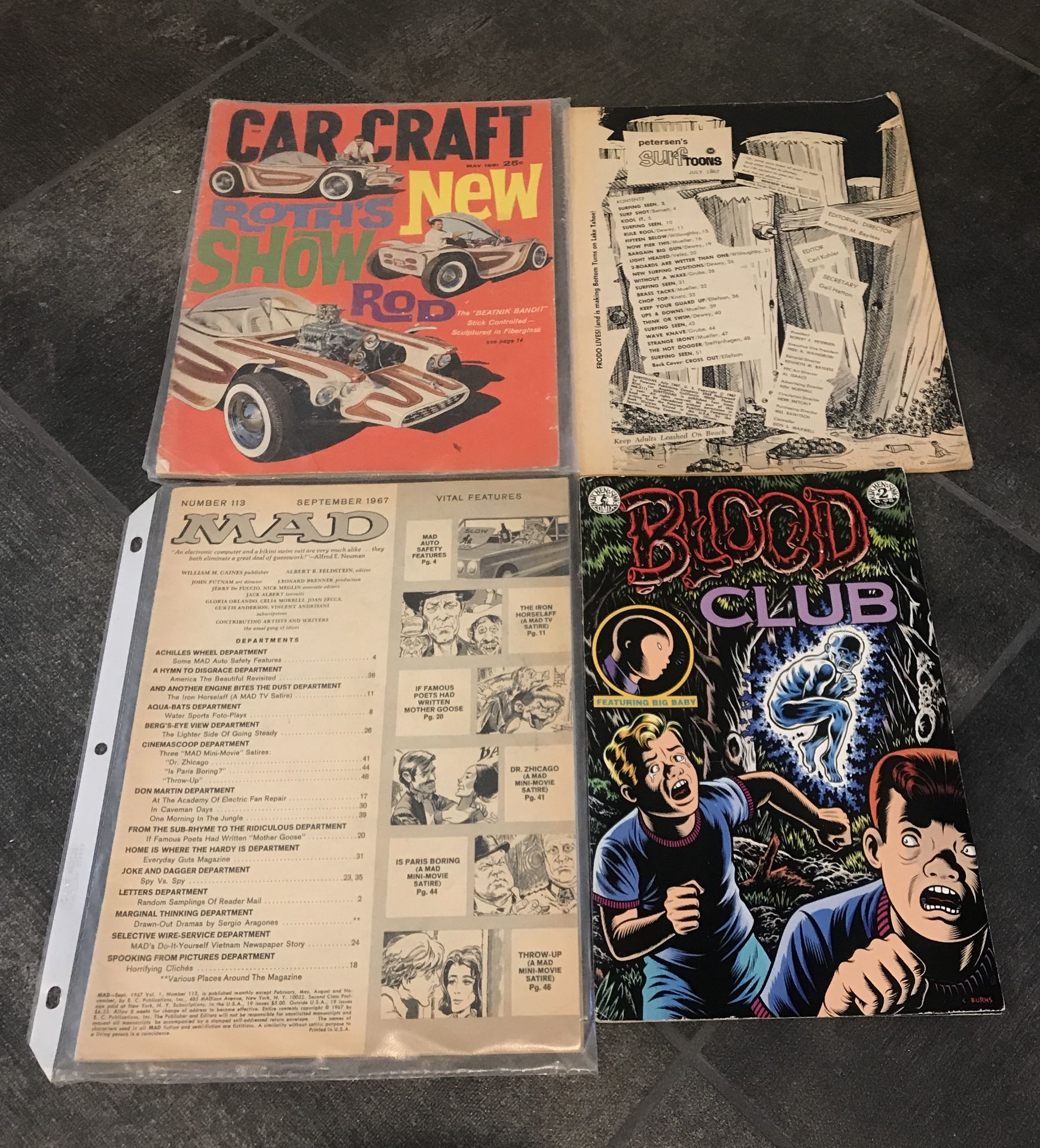 3 VINTAGE COMICS AND CAR CRAFT MAGAZINE