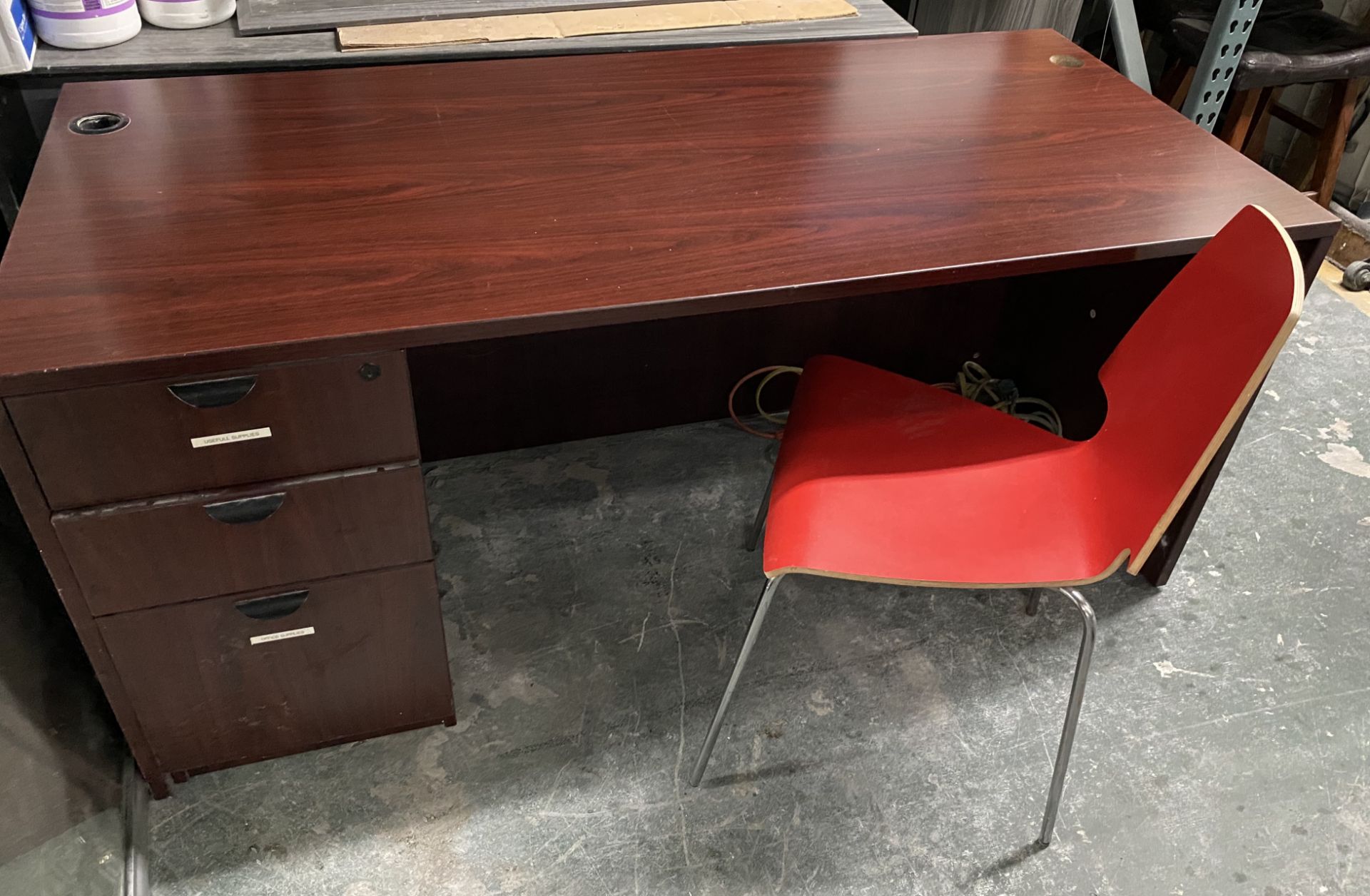 LARGE OFFICE DESK WITH CHAIR