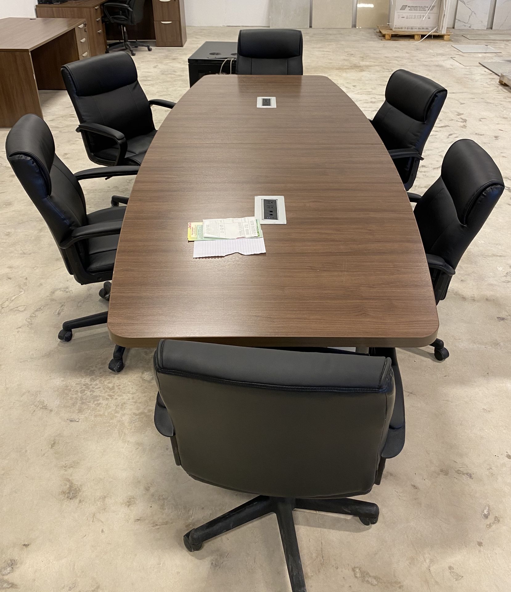 LARGE CONFERENCE TABLE WITH CHAIRS