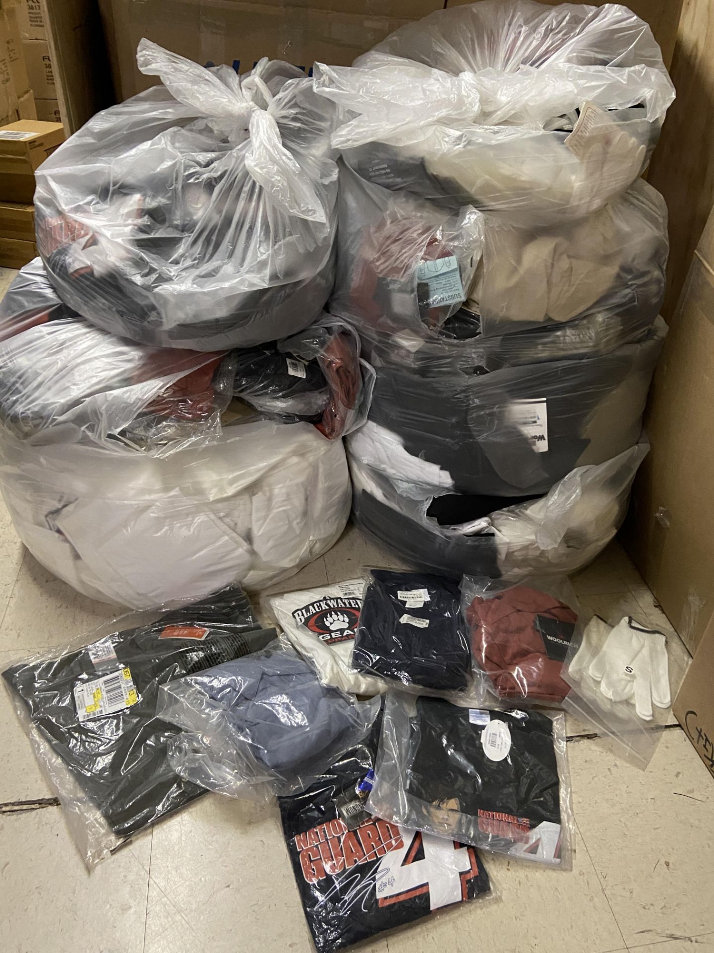 Pallet of Tactical Clothing and Mixed New Clothing, Approx 300+, Various Sizes and Styles