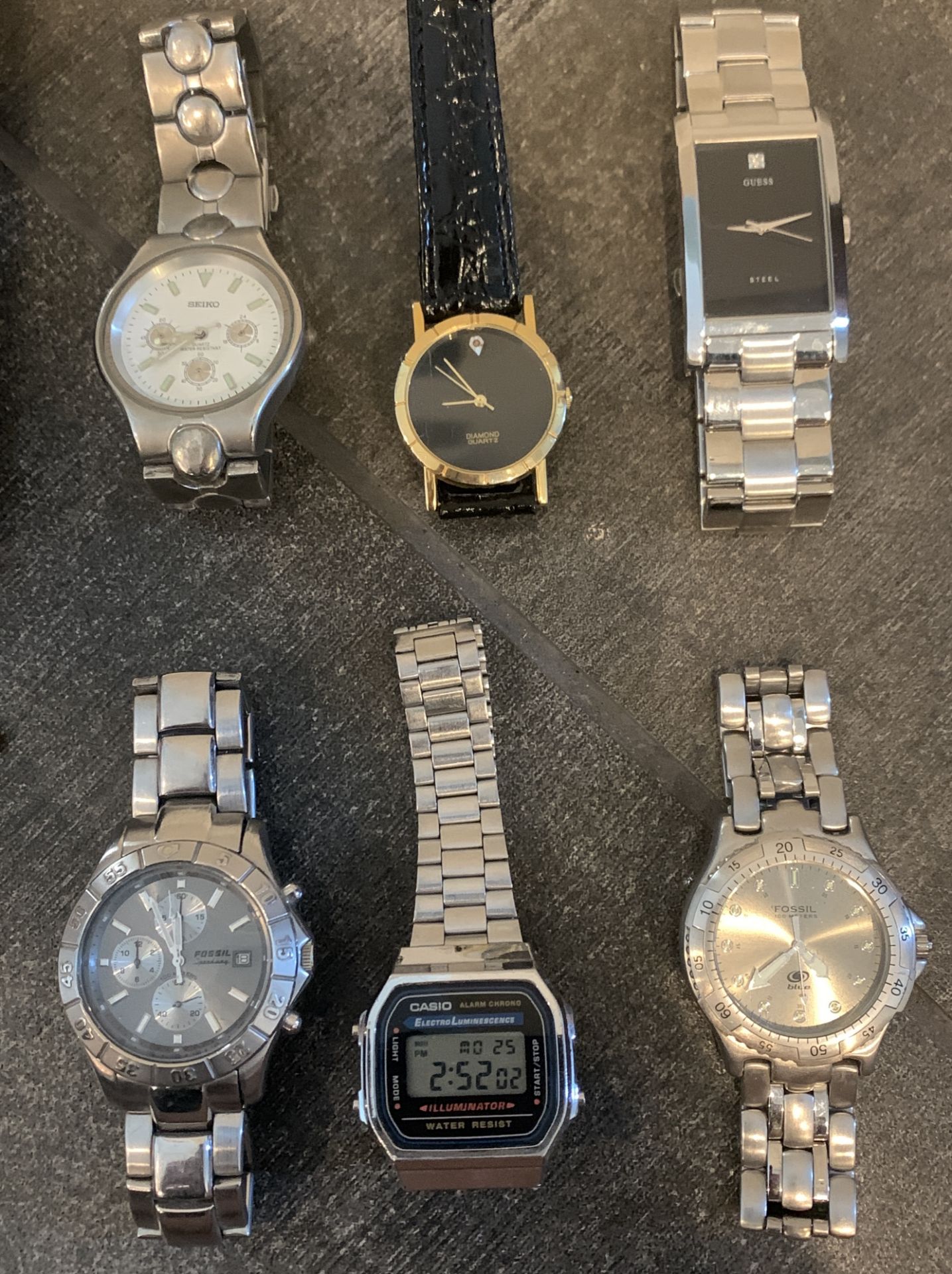 8 WATCHES MENS WOMENS WORKING, GUESS , FOSSIL , CASIO ETC - Image 3 of 3