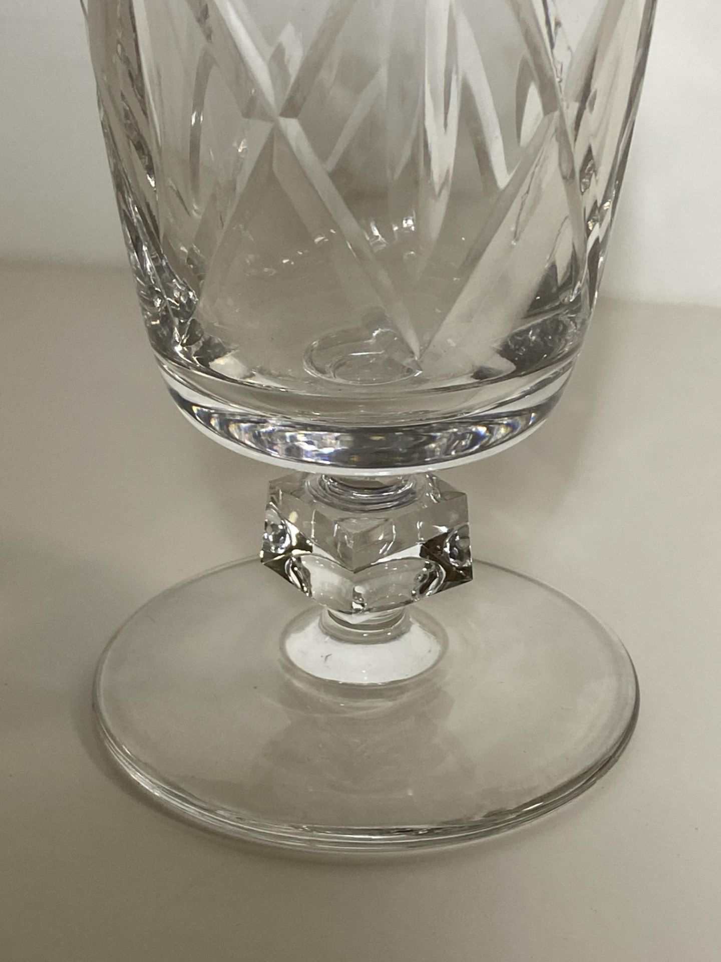 Set of 12 Crystal Glasses, Tall - Image 4 of 6