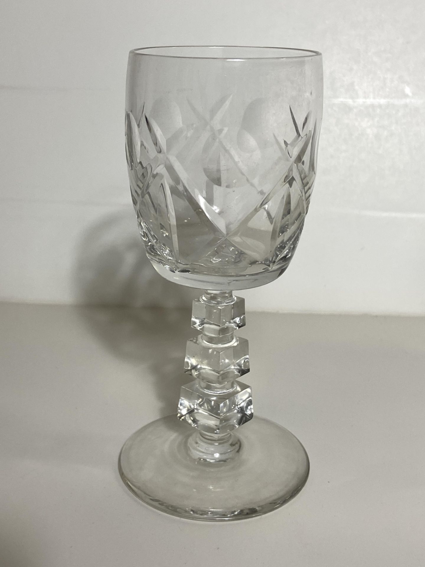 Set of 11 Crystal Glasses, Port Wine Dessert Stemware - Image 4 of 7