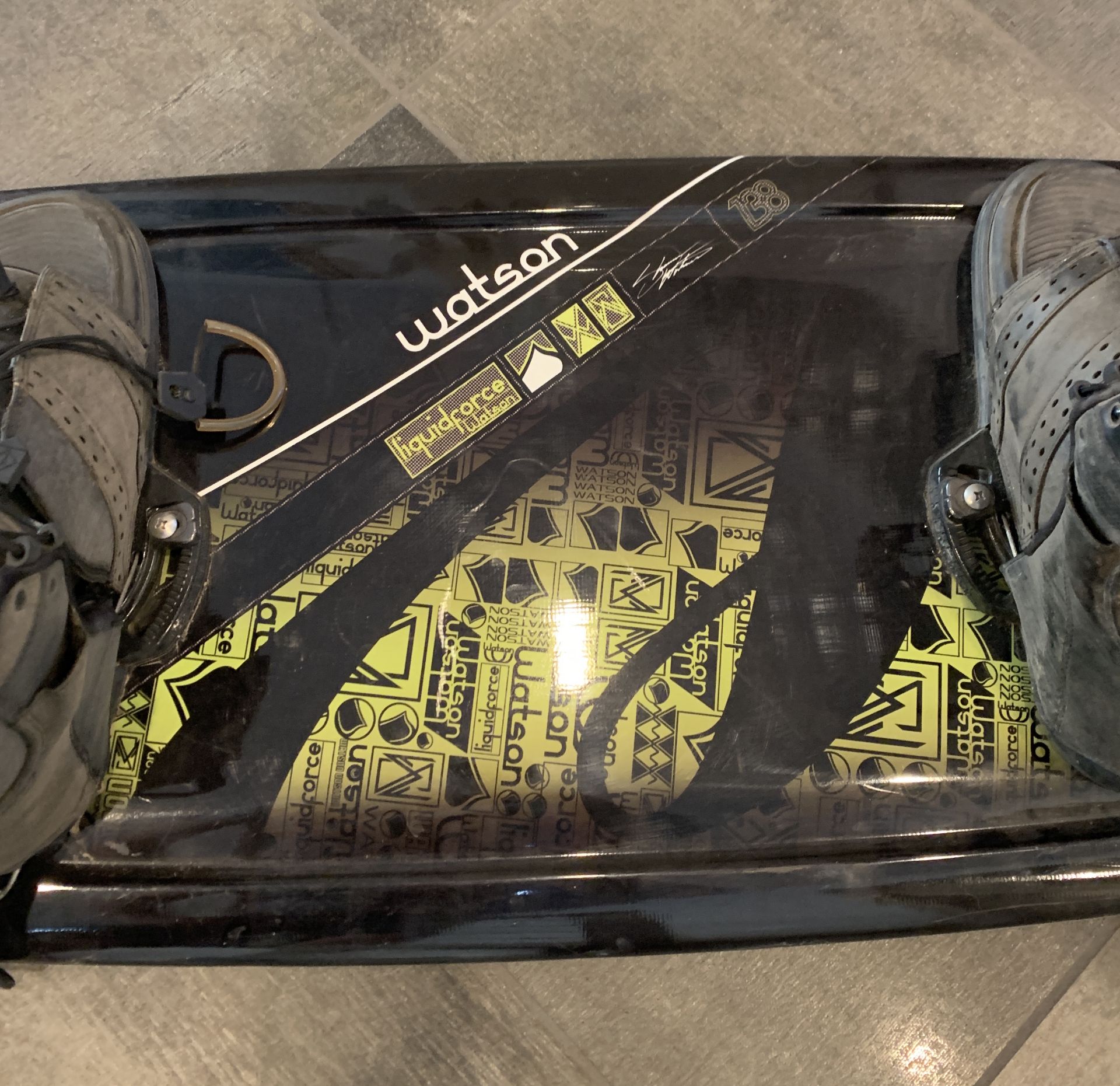 REDMON WATSON 138.3 X 43.9" WAKEBOARD YELLOW / BLACK $400 BOARD    GREAT CONDITION - Image 2 of 6