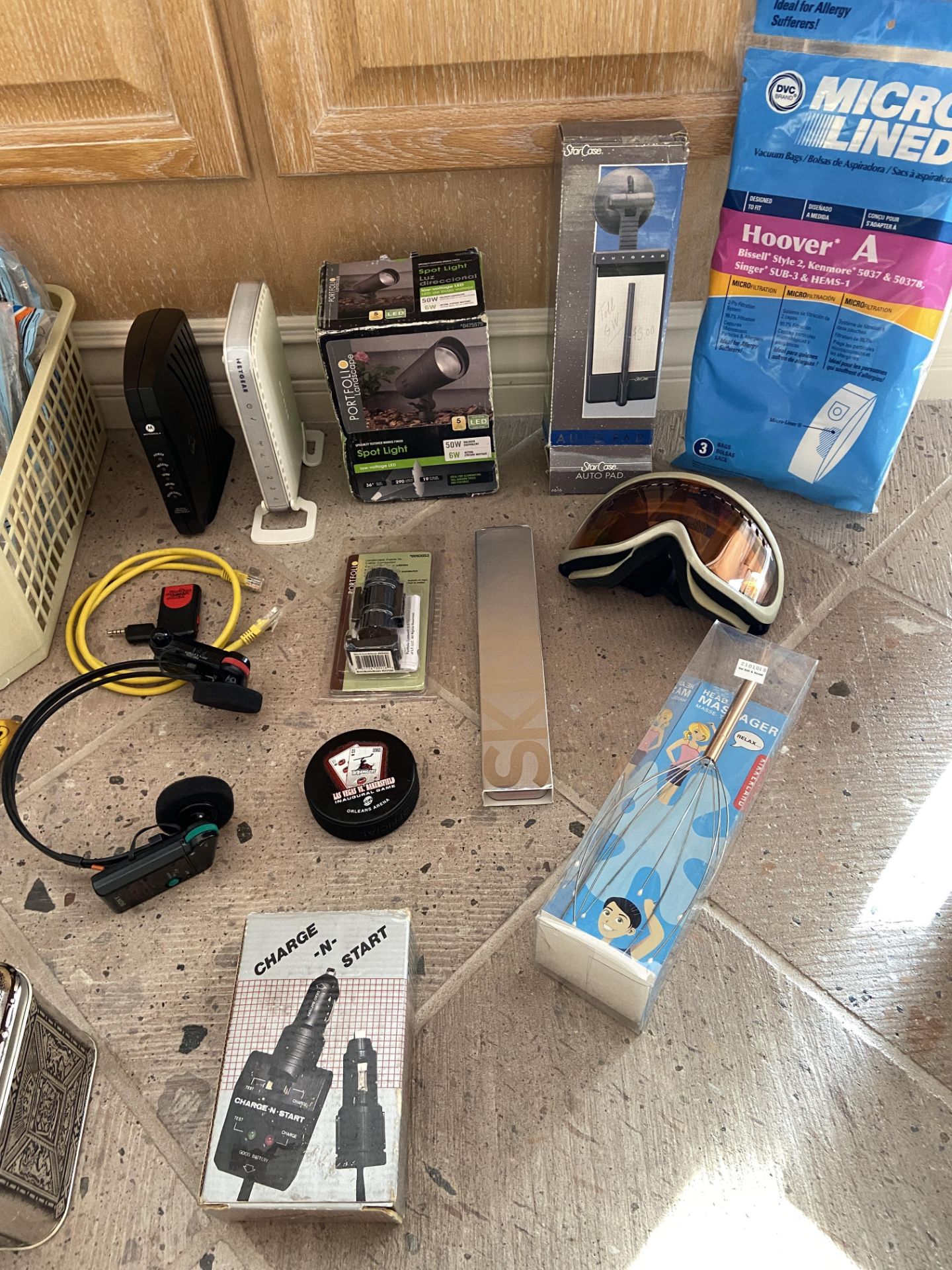 Misc Household and New Retail Items, Router, Sony Headphones, Brookstone Travel Charger Etc - Image 3 of 7