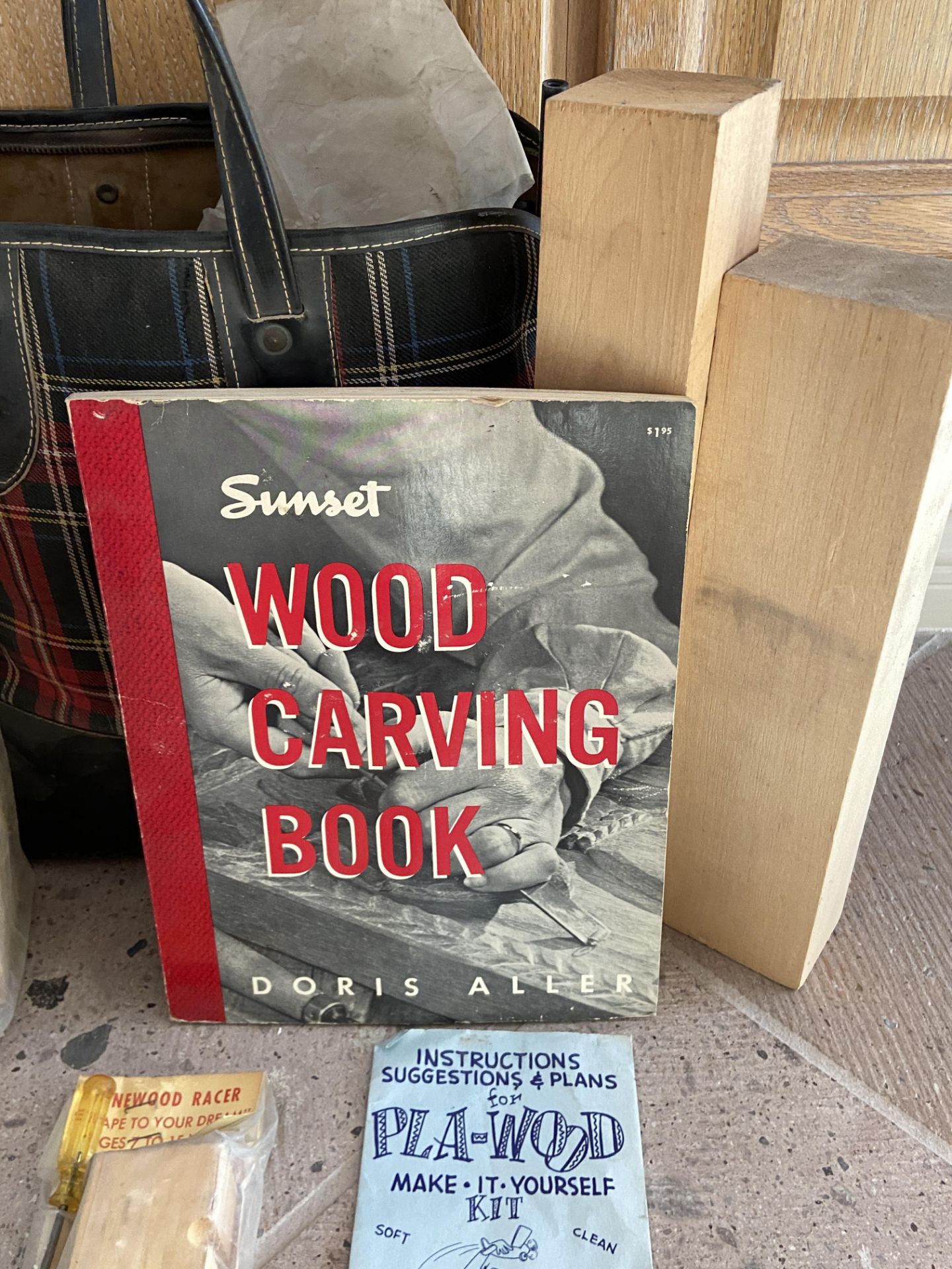 Vintage Wood Carving Book, Pinewood derby Kits Etc Etc - Image 3 of 5