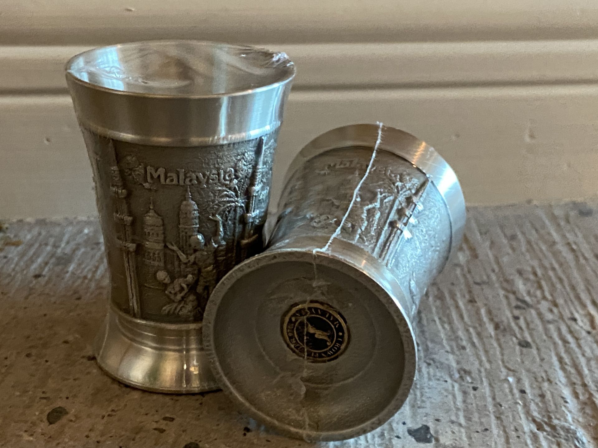 2 Crown Pewter Malaysia Shot Glasses - Image 3 of 3