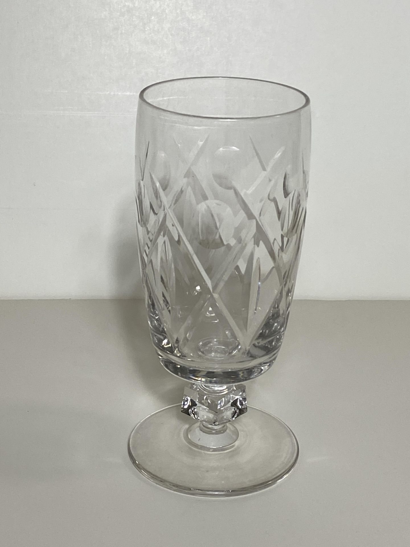 Set of 12 Crystal Glasses, Tall - Image 3 of 6