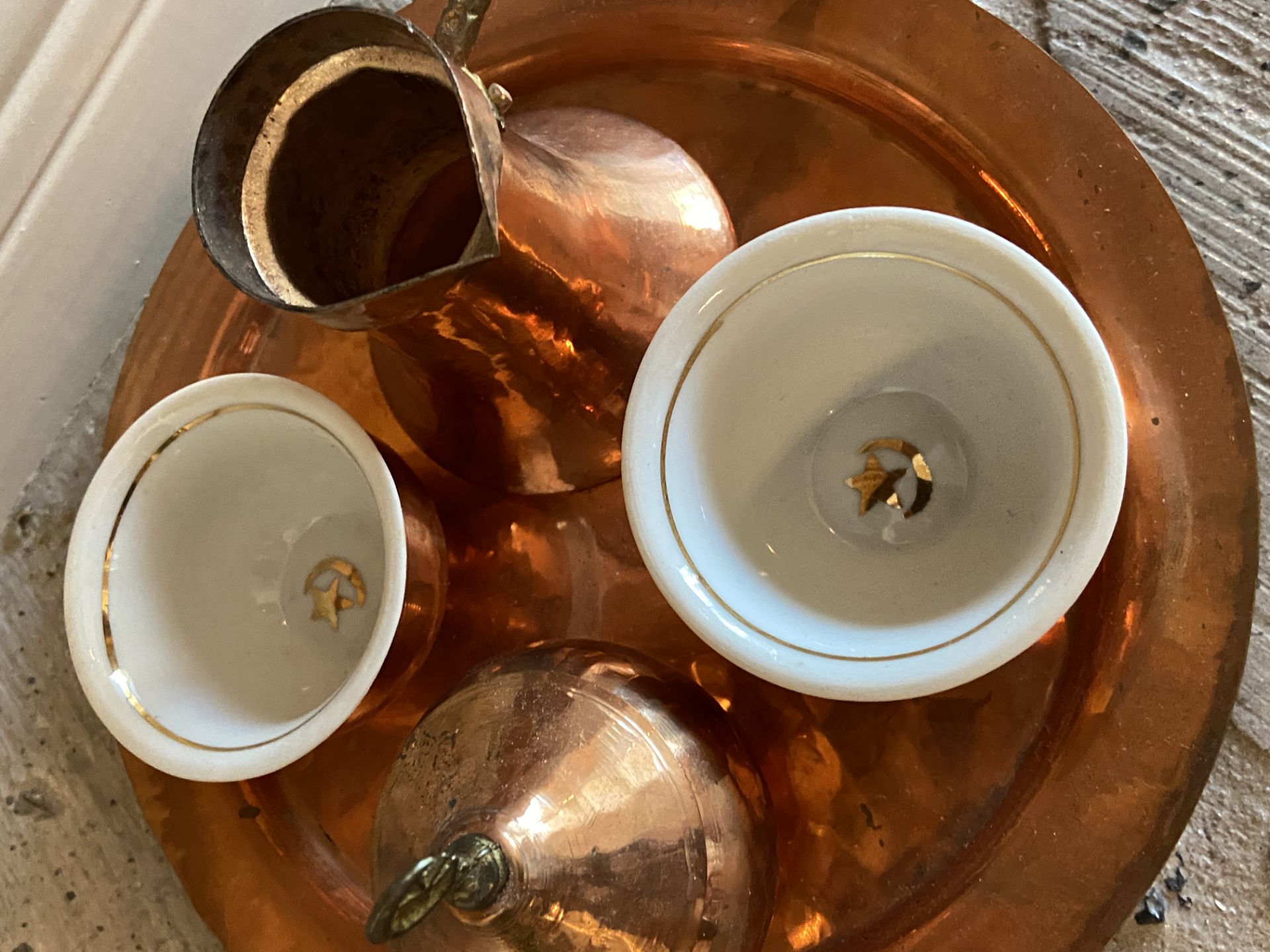 Turkish Tea Copper Set, 8 Piece - Image 4 of 7