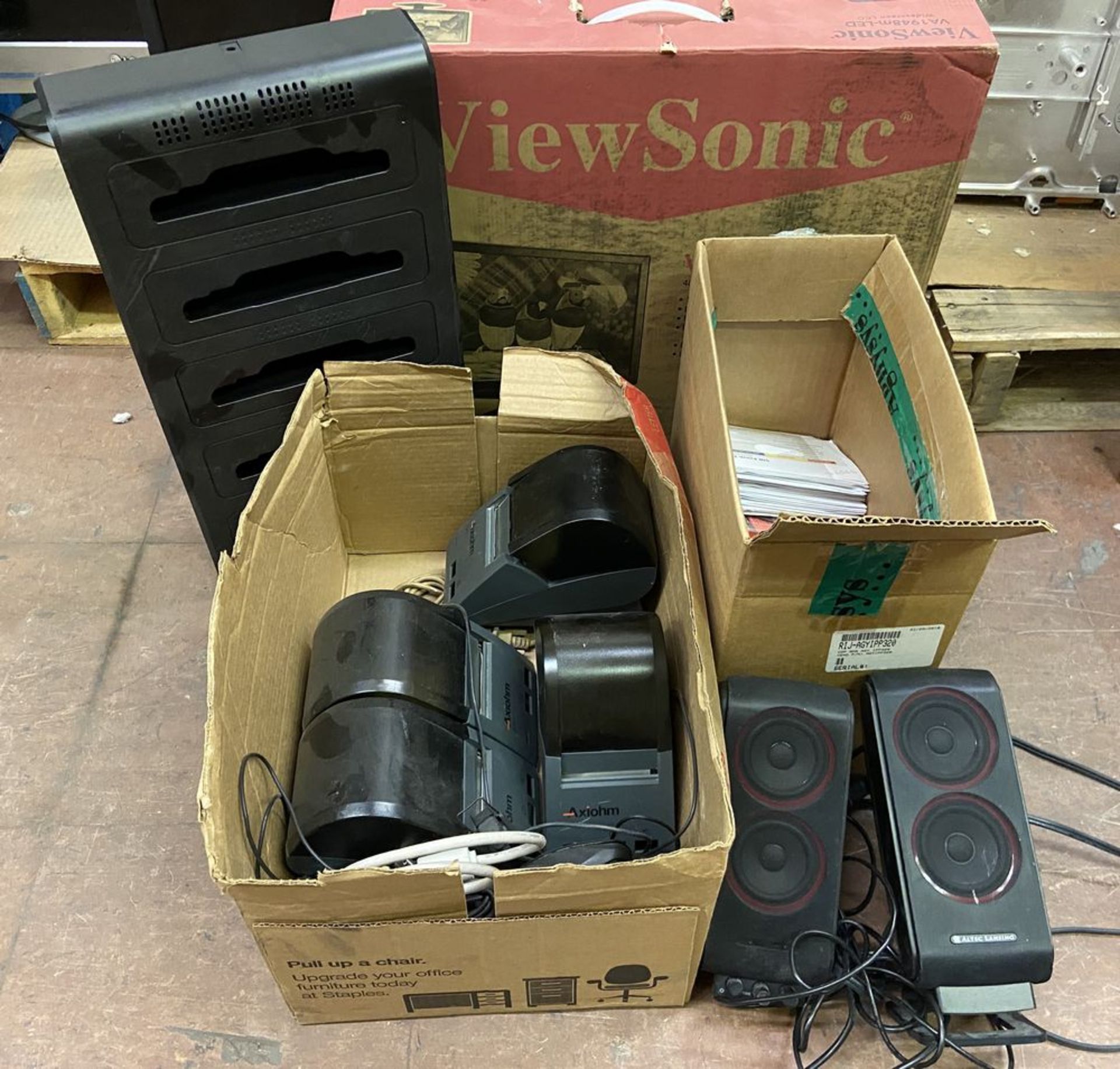 ViewSonic Monitor in Box, Altec Lansing Speakers, Software, Receipt Printers, Etc - Image 2 of 6