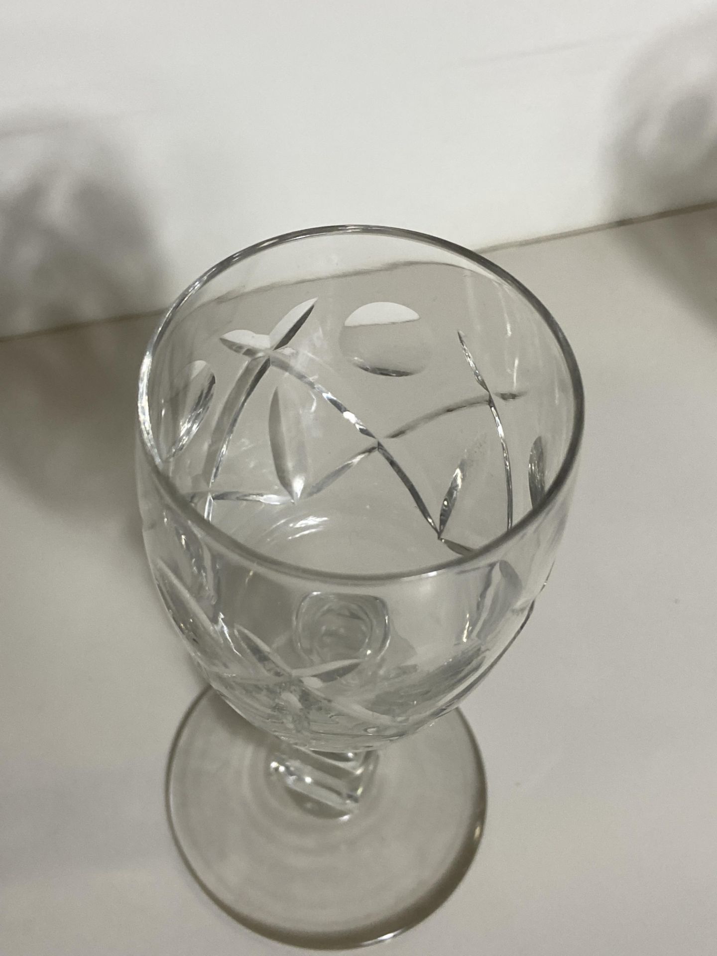 Set of 11 Crystal Glasses, Port Wine Dessert Stemware - Image 6 of 7