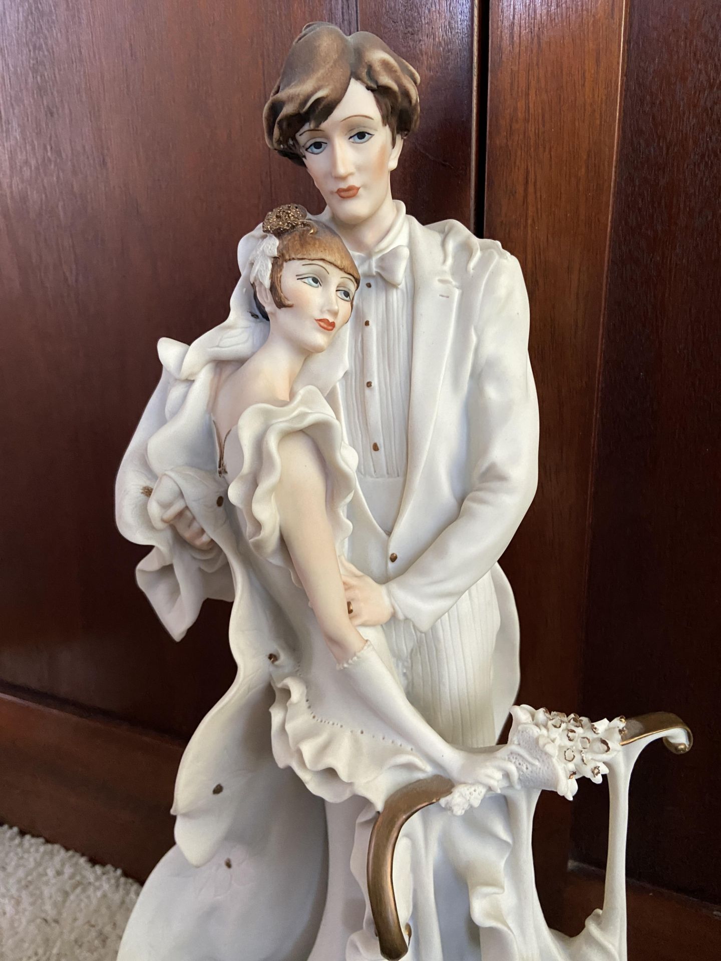 G Armani Florence 1987 Wedding Couple Porcelain Sculpture - Image 3 of 8