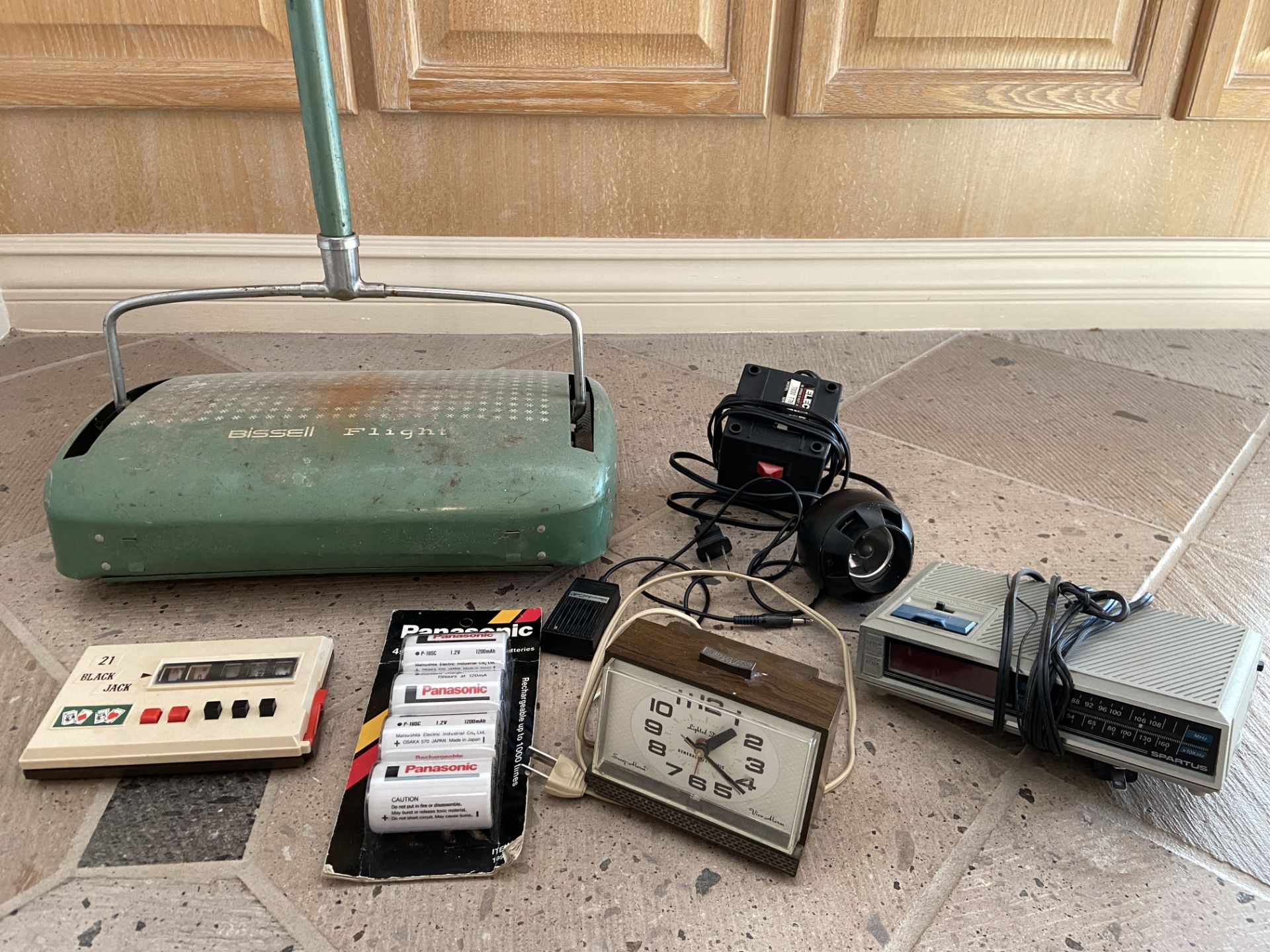 Vintage Collection of Electronics and Home Items (Incuding Bissell Flight Broom, Alarms, Etc)