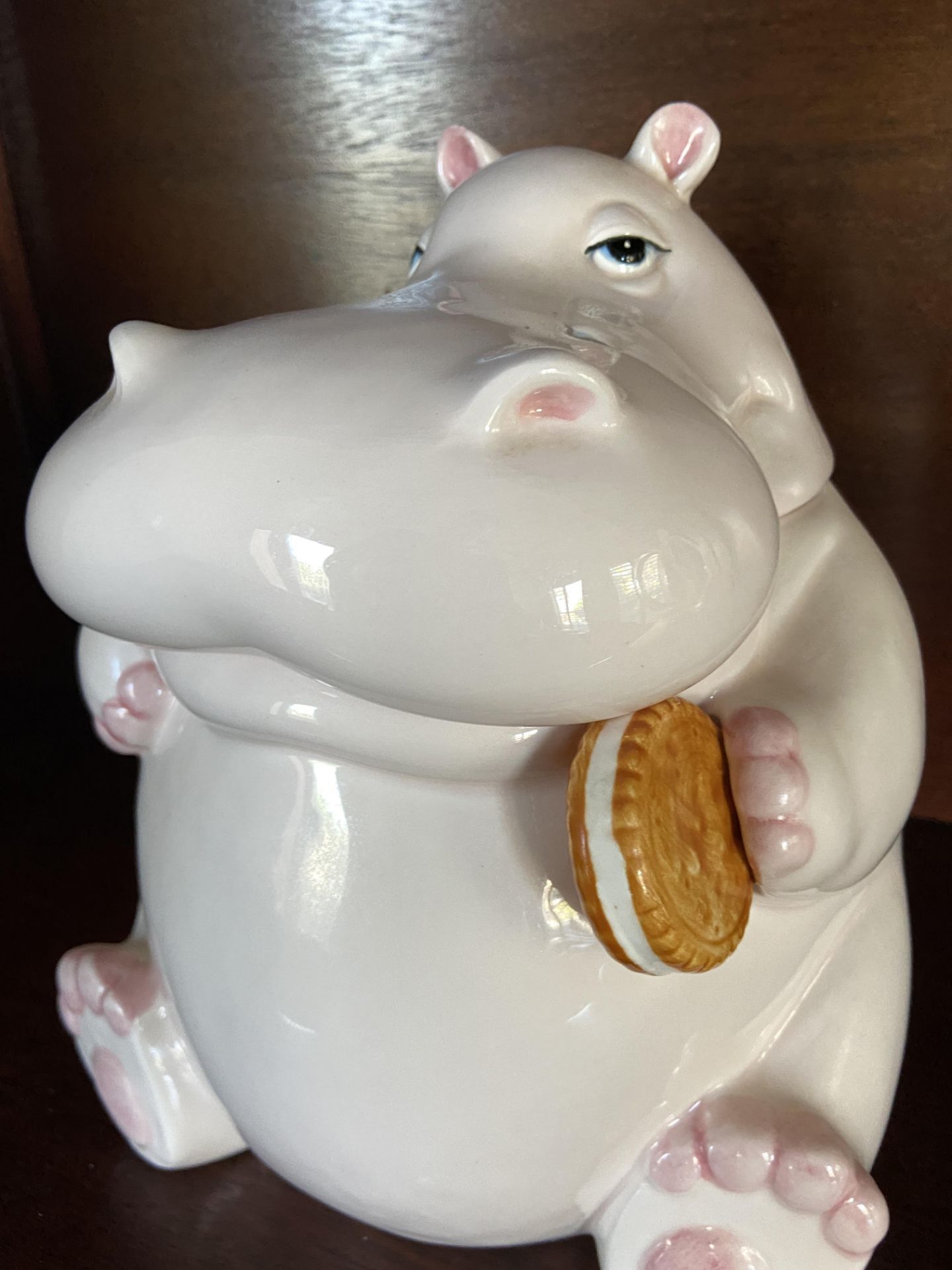 Fitz and Floyd Rare Hippo Cookie Jar - Image 6 of 8