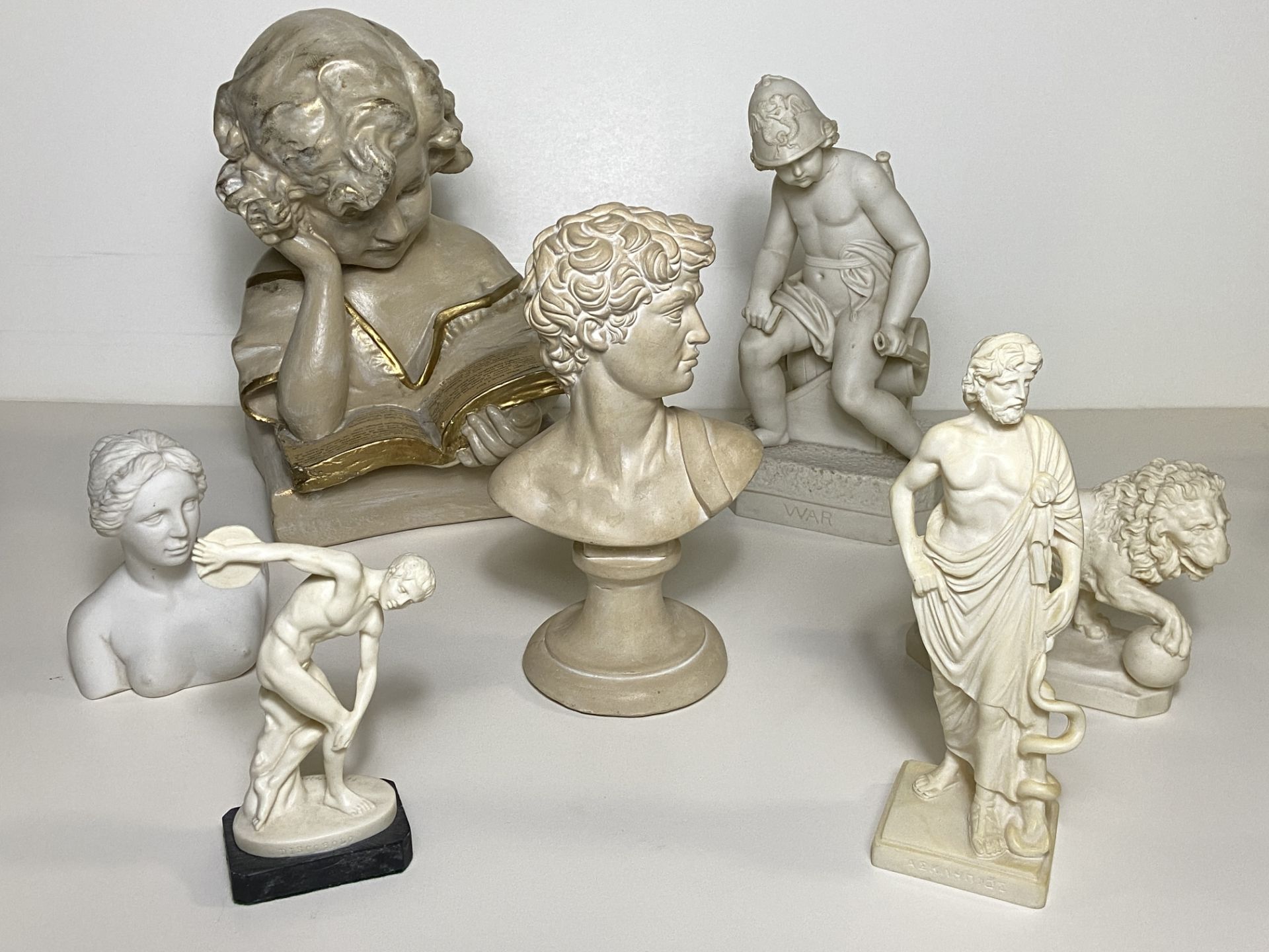 7 Bust Forms and Sculptures - Greece, Roman Theme