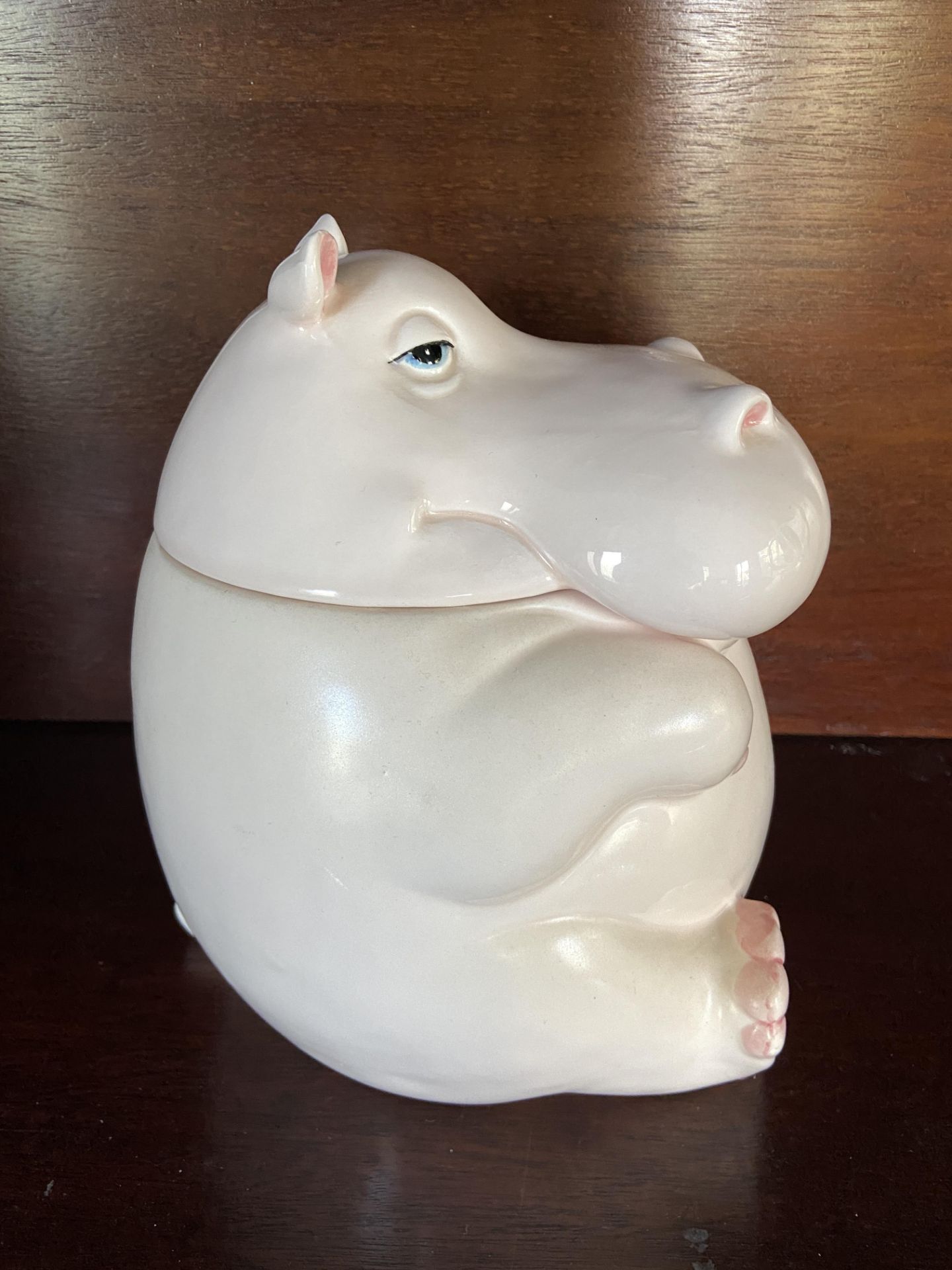 Fitz and Floyd Rare Hippo Cookie Jar - Image 5 of 8