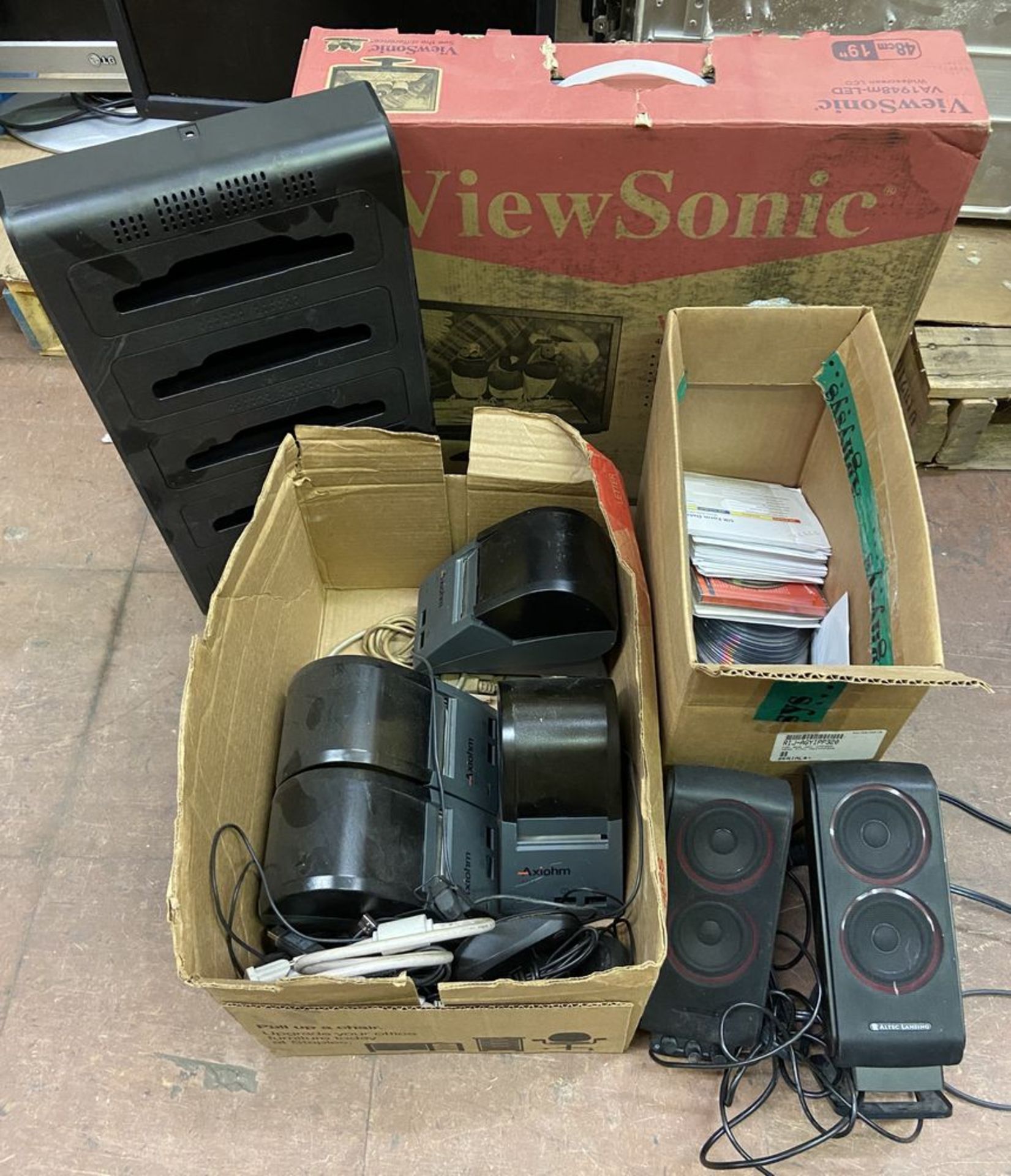 ViewSonic Monitor in Box, Altec Lansing Speakers, Software, Receipt Printers, Etc