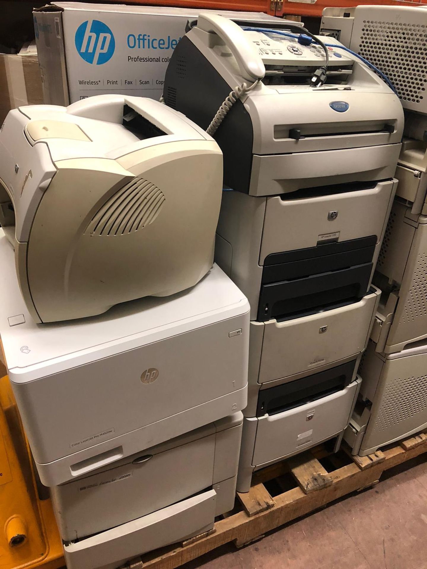 Pallet of Printers, Fax Machines, Scanners, some in box