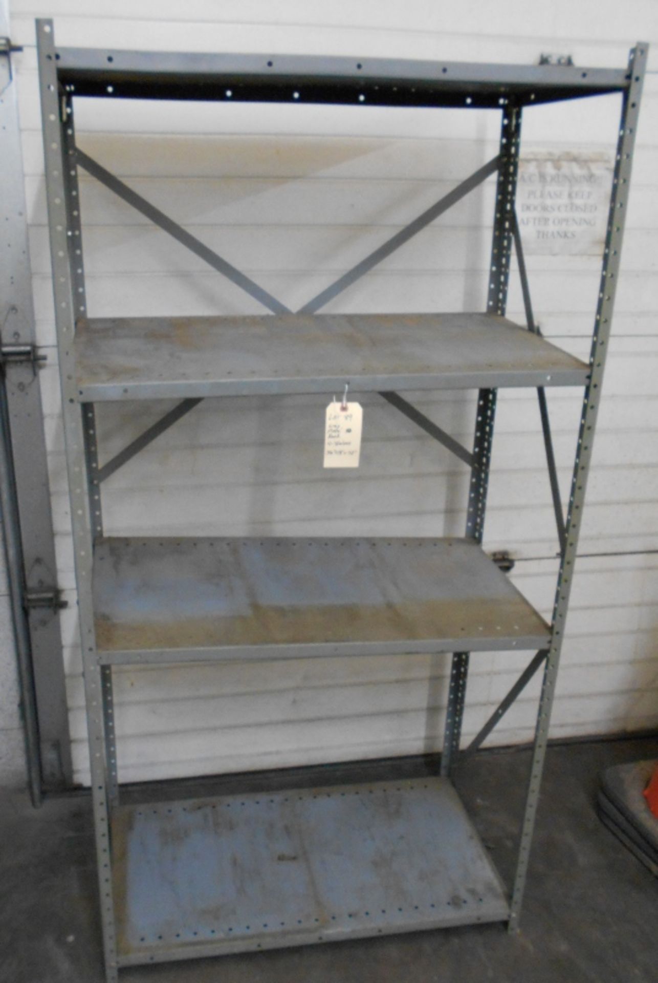 Gray Metal Rack, 4 - Shelves, 36"x18"x72"