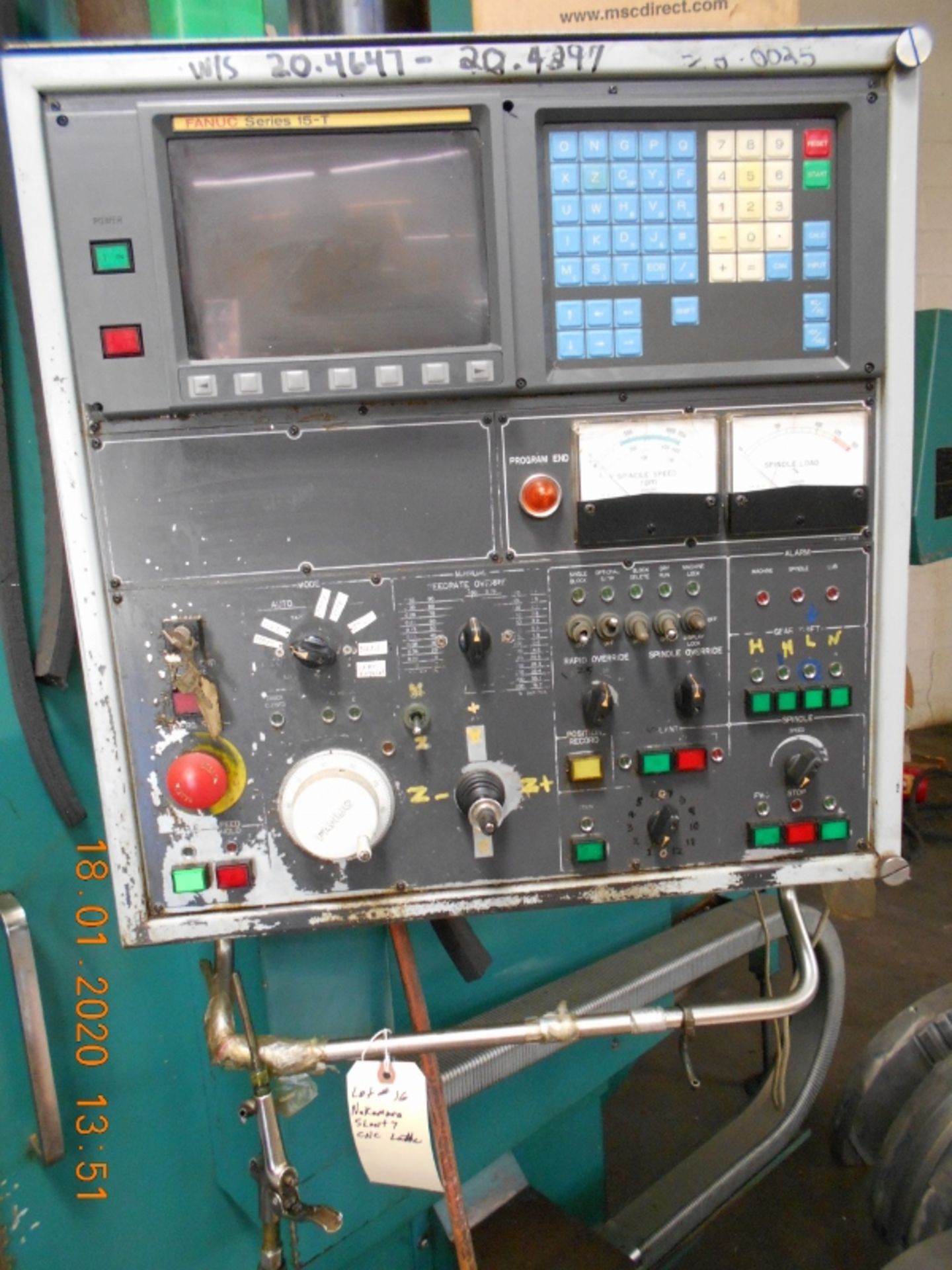 Nakamura Slant 7 CNC Lathe Fanuc 15-T Controls - Image 2 of 6